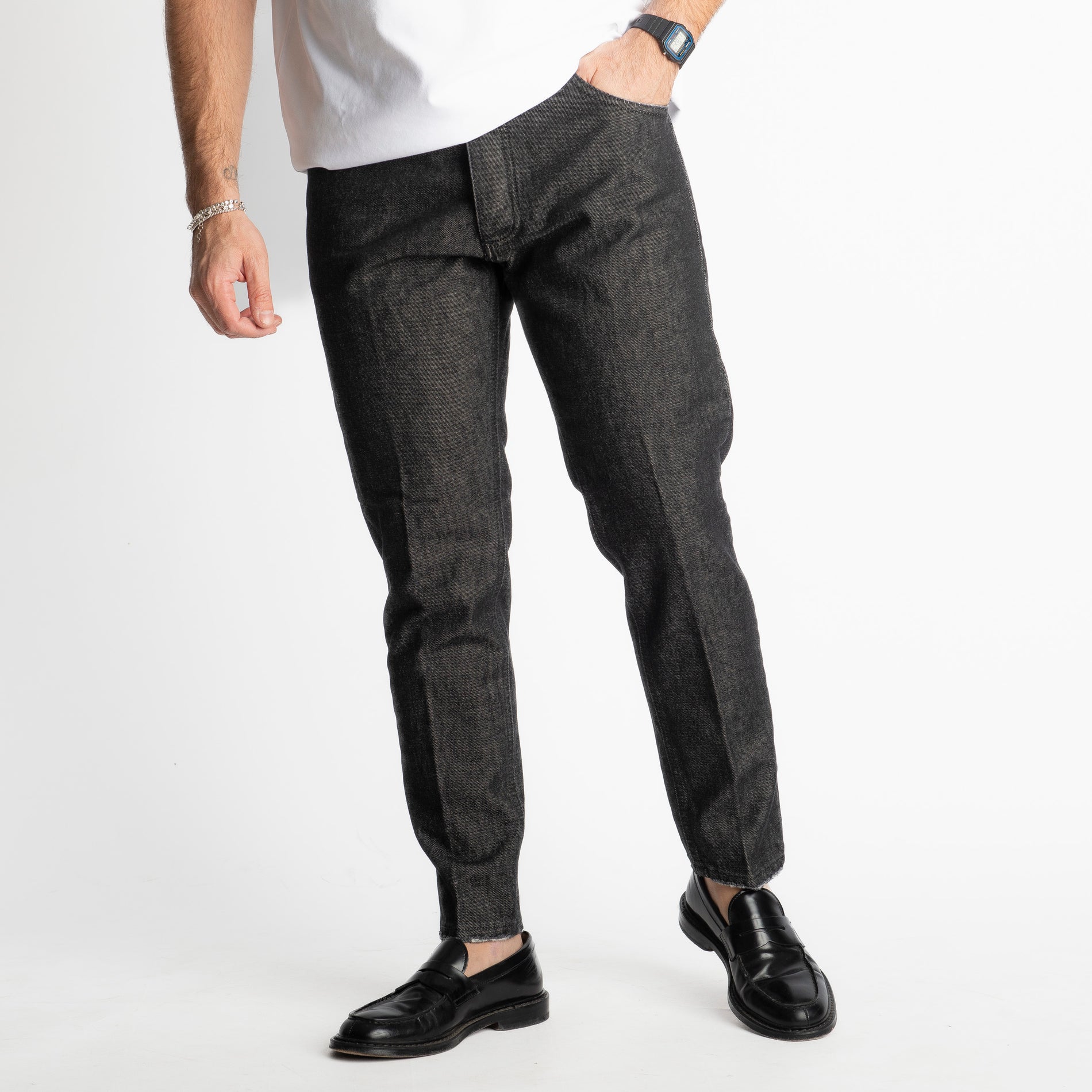 Jeans Slim Fit Lavaggio Zero Nero