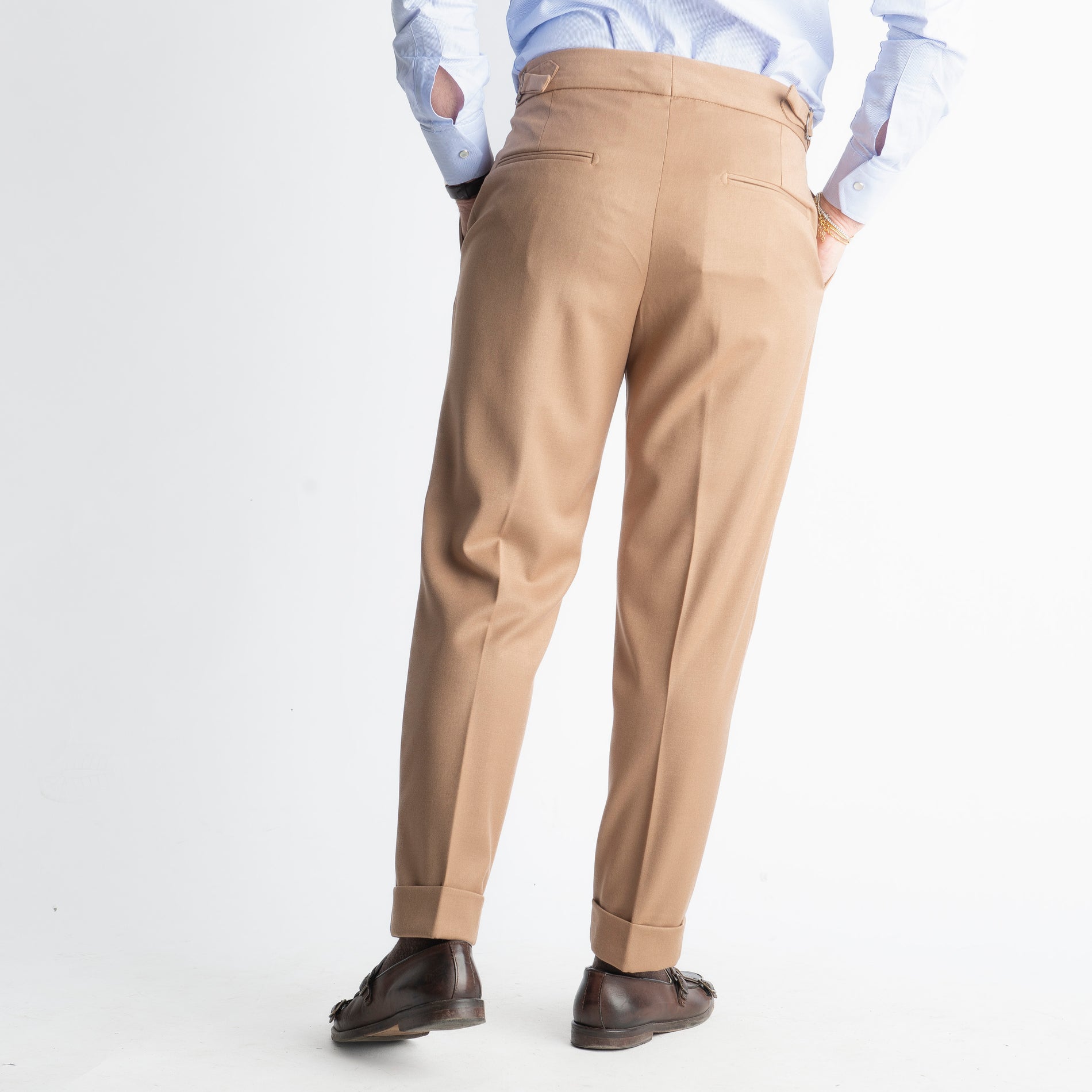 Pantalone Pisa Con Fibbia Beige