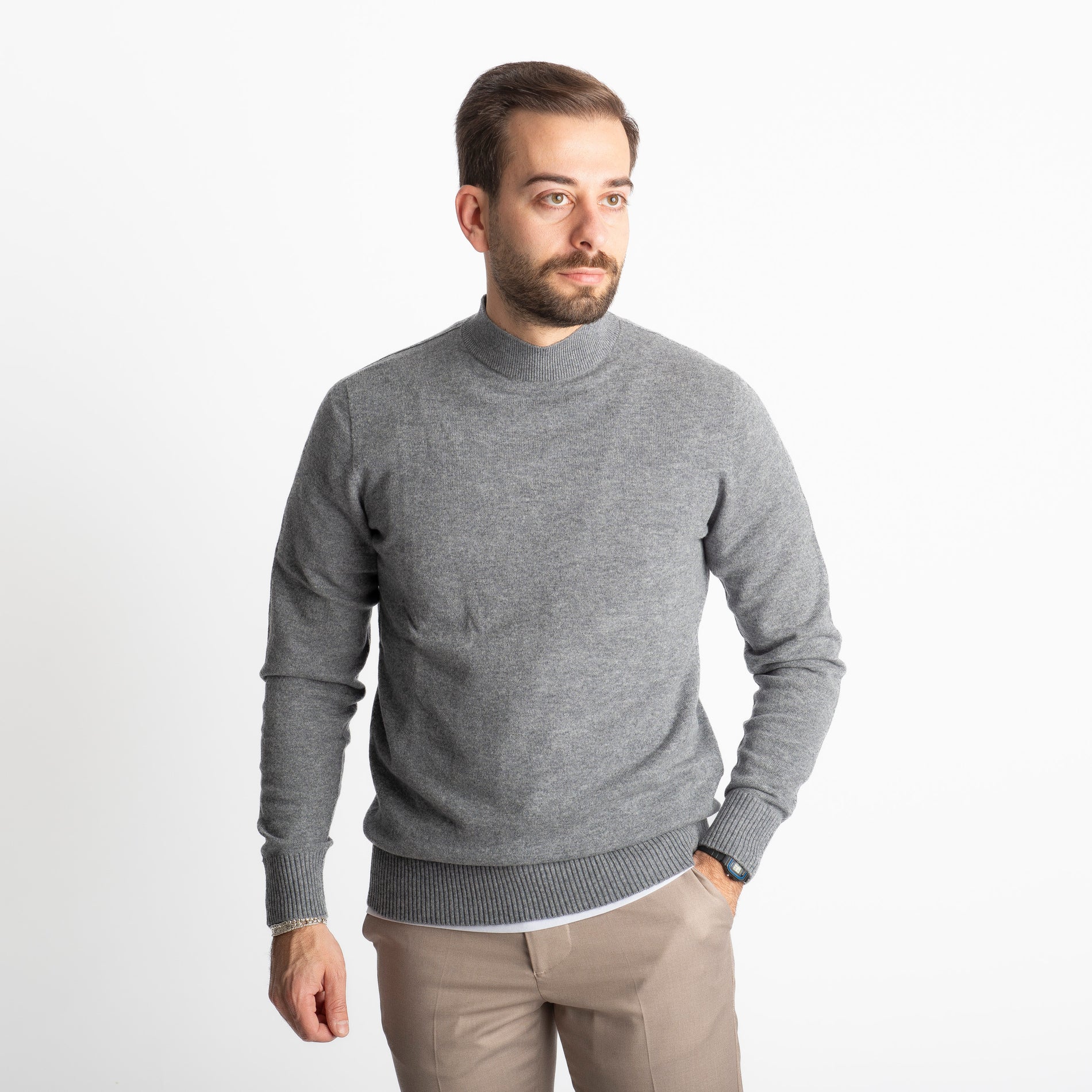 Lupetto In Cashmere C10 Grigio
