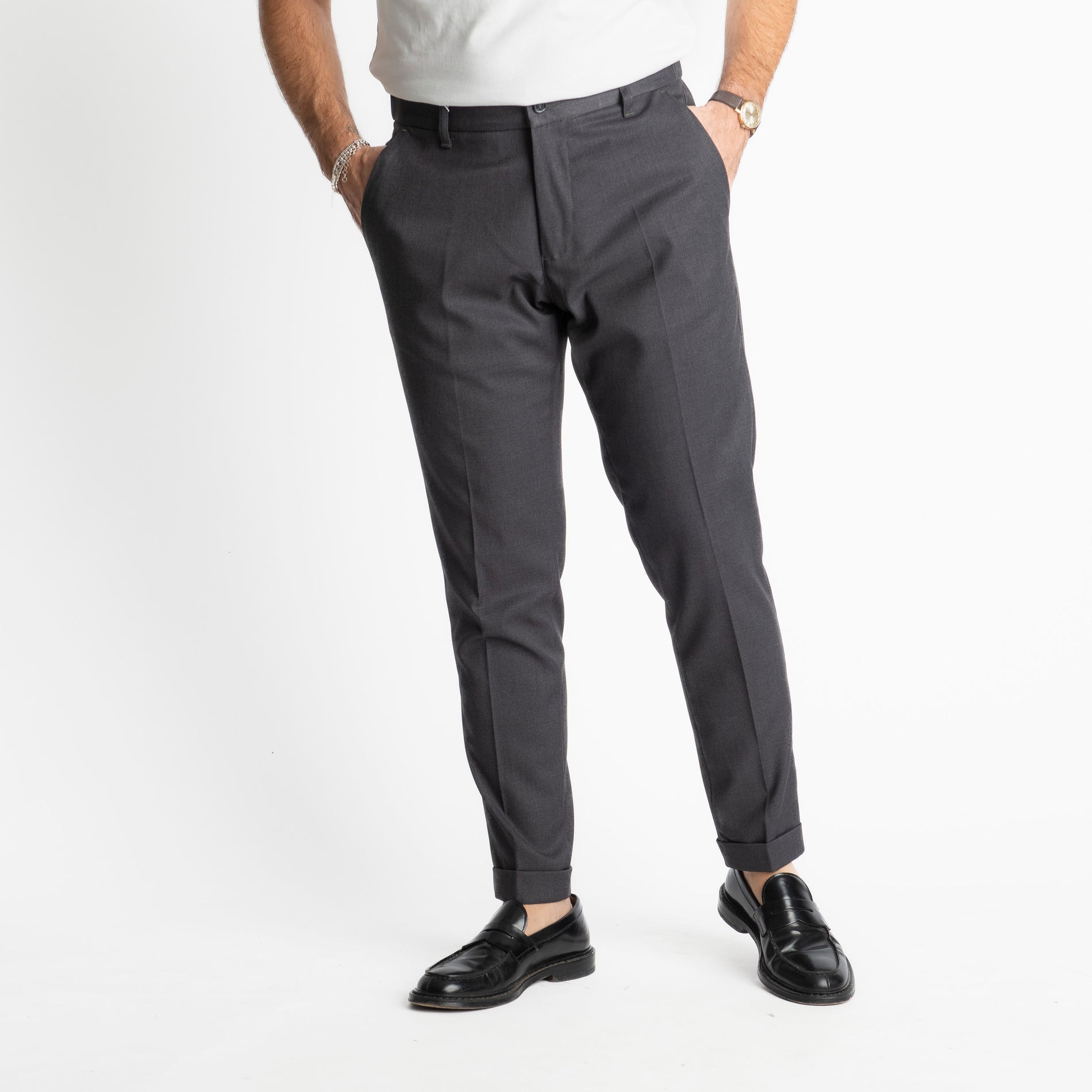 Pantalone Tennese Mezza Molla TO8007 Grigio