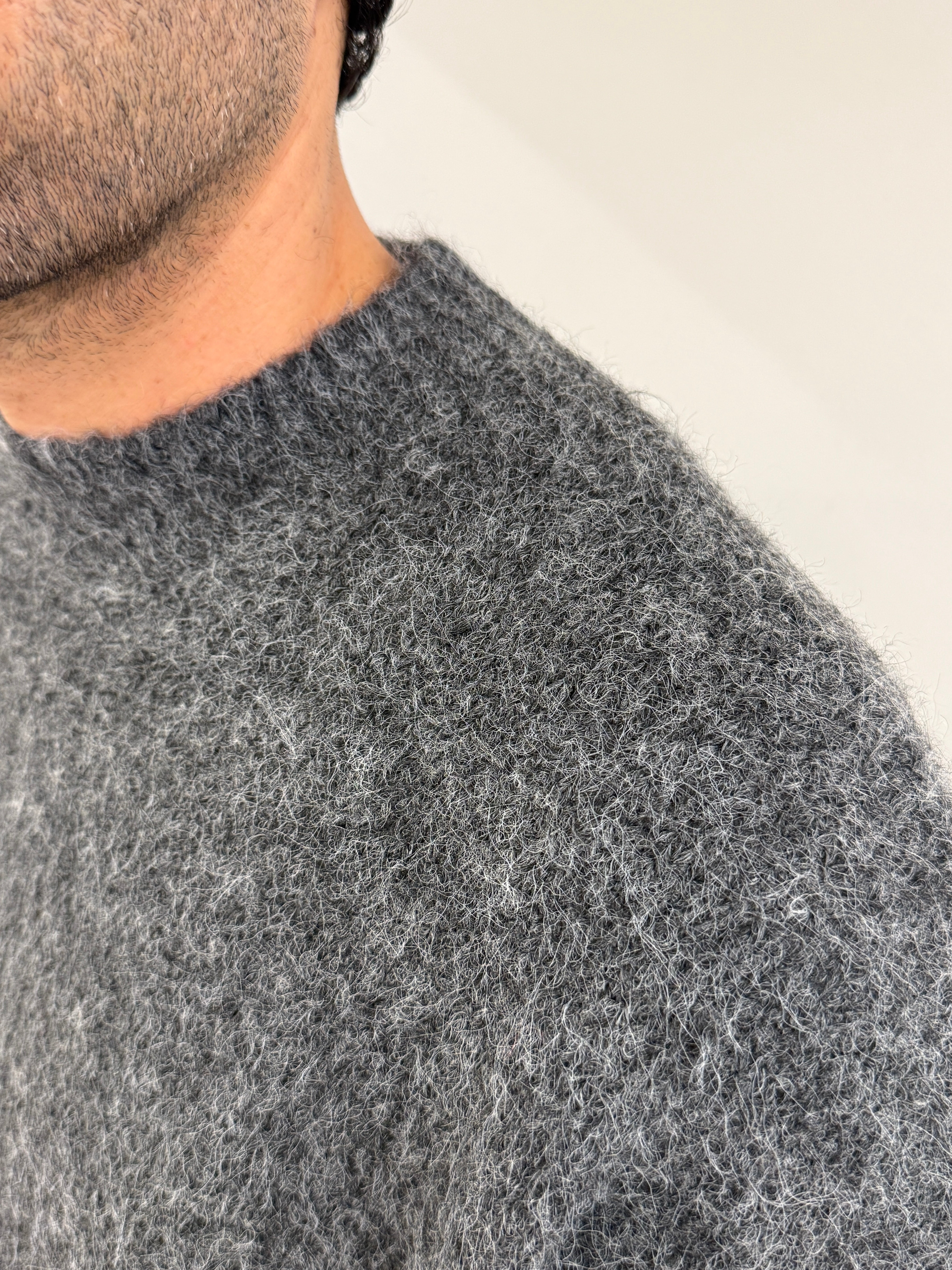 Maglione Mohair Grigio