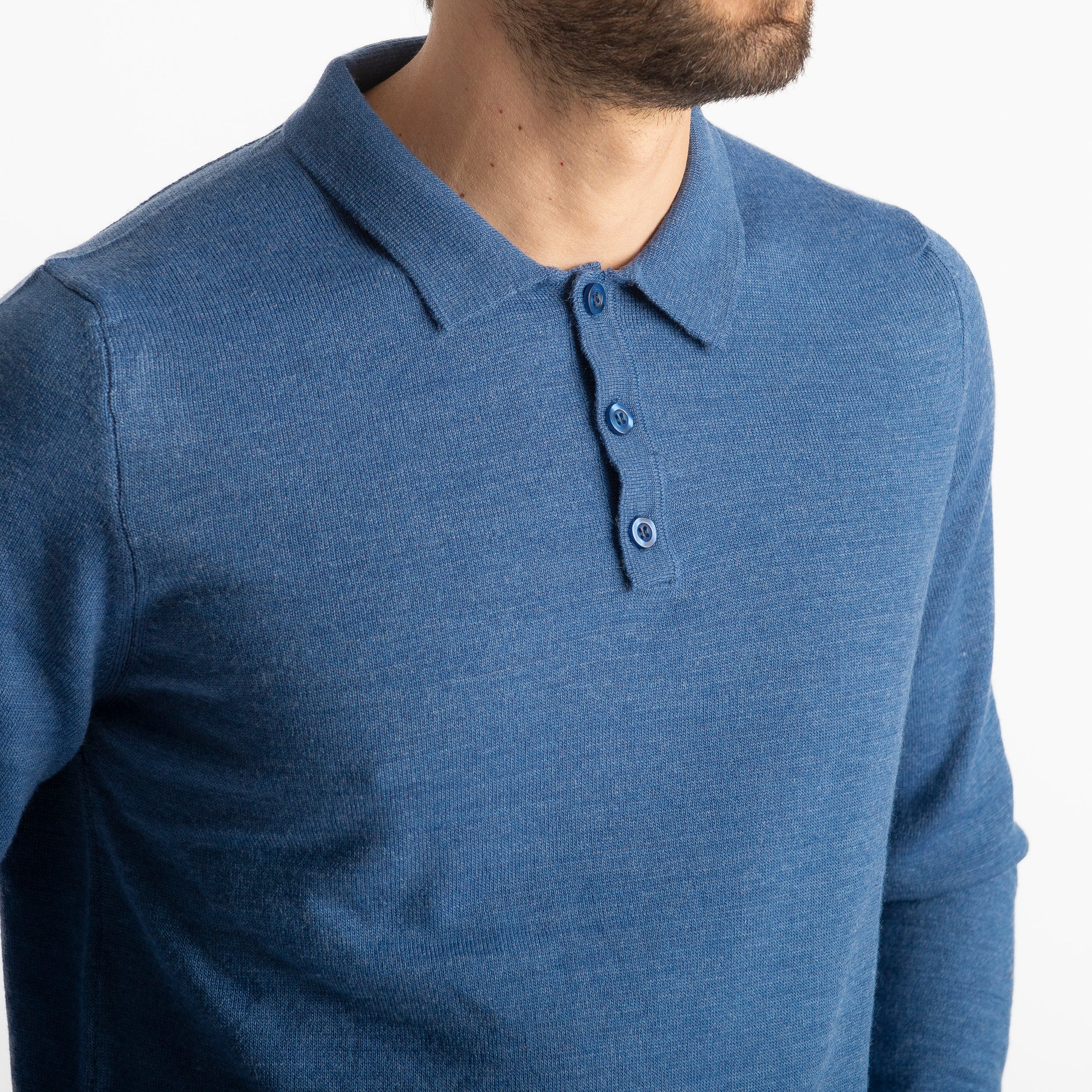 Polo Lana Merinos Indaco