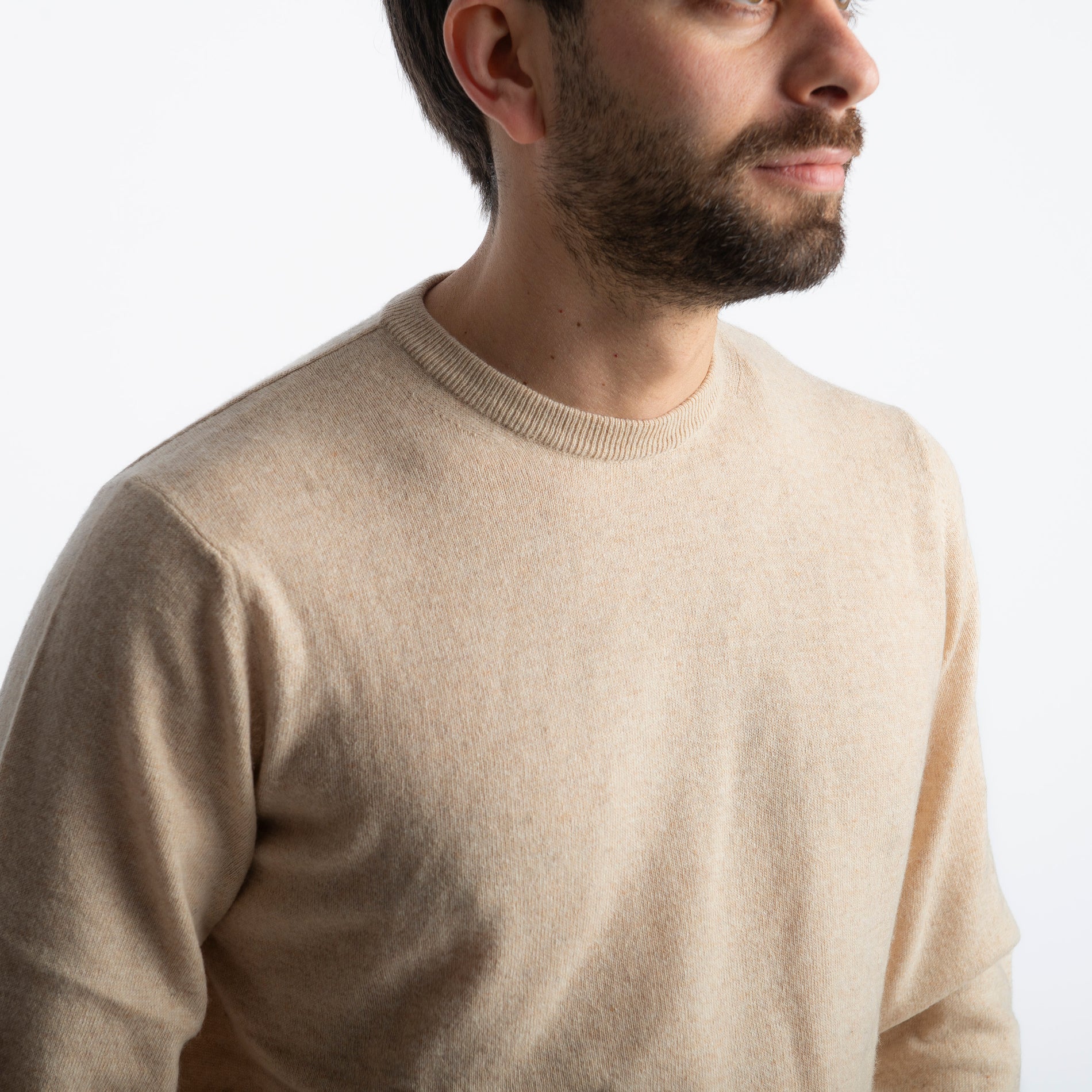 Maglioncino Misto Cashmere Sabbia