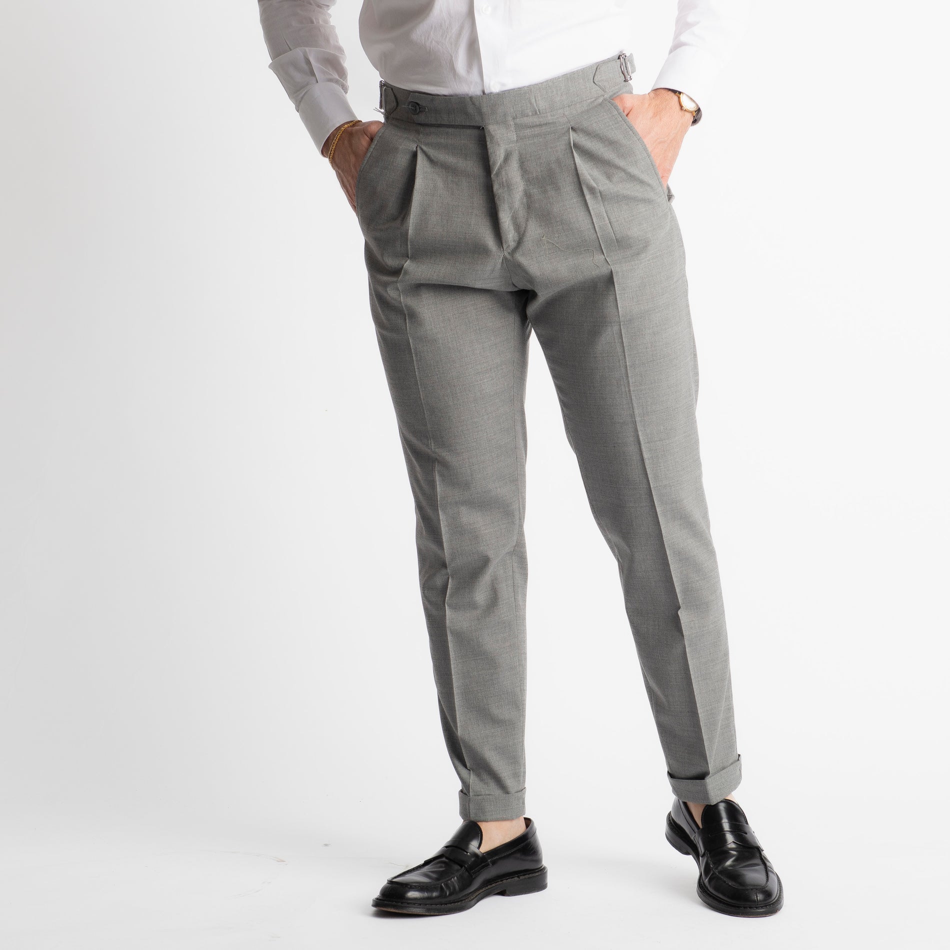 Pantalone Tasmania Morositas Doppia Fibbia Grigio