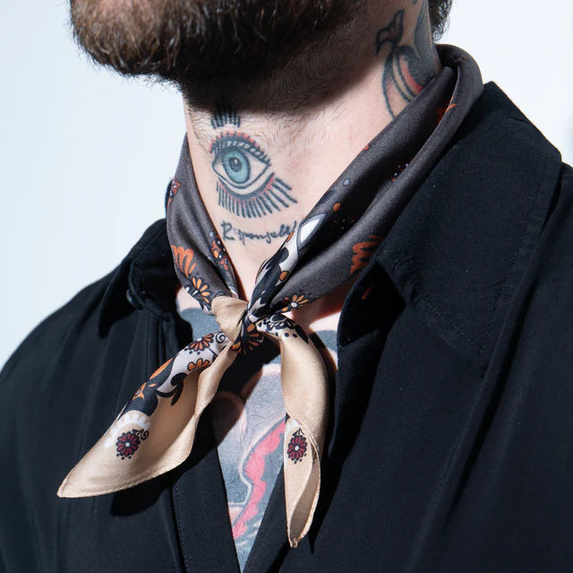Foulard Amber Flower in Seta