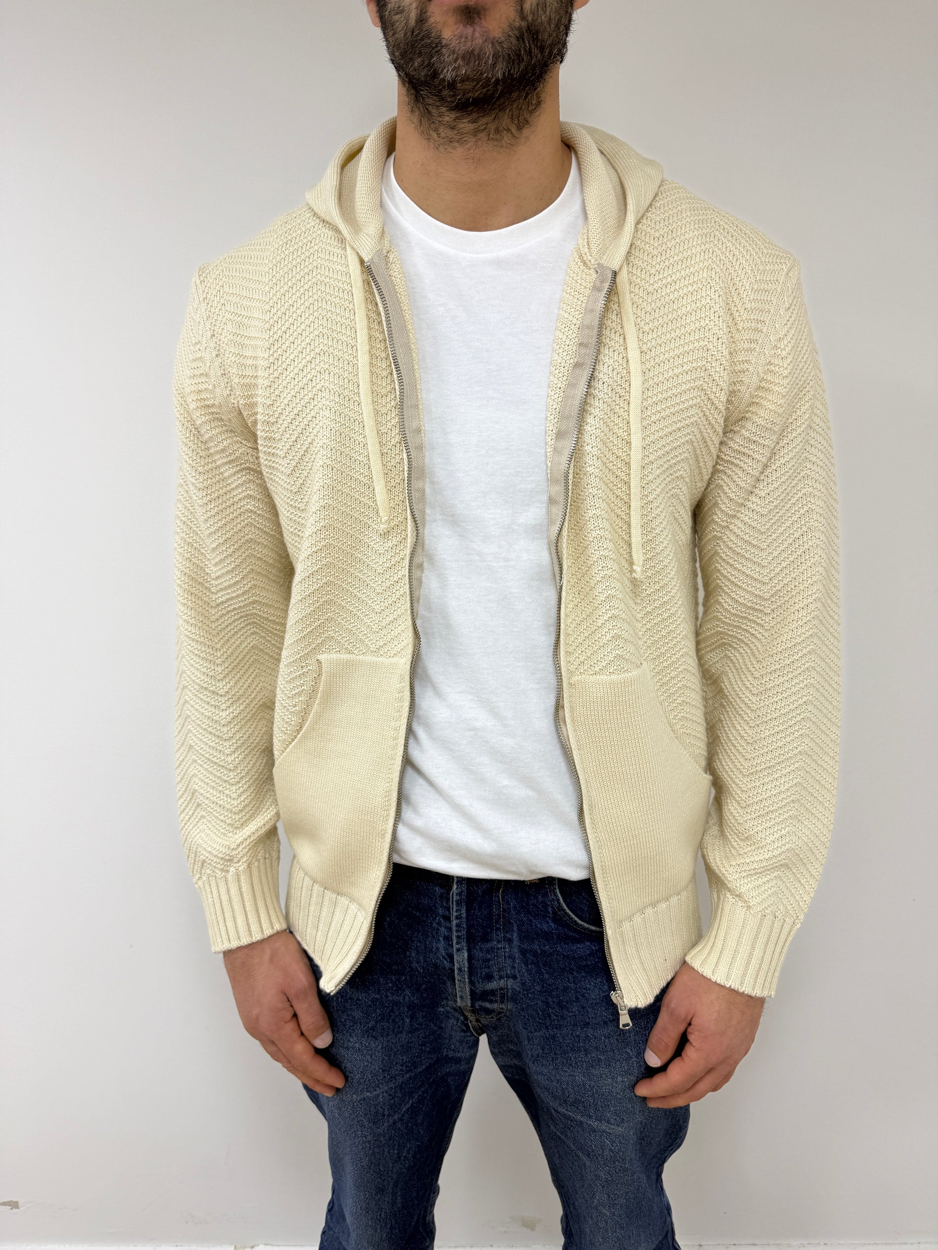 Felpa In Lana Merinos Beige