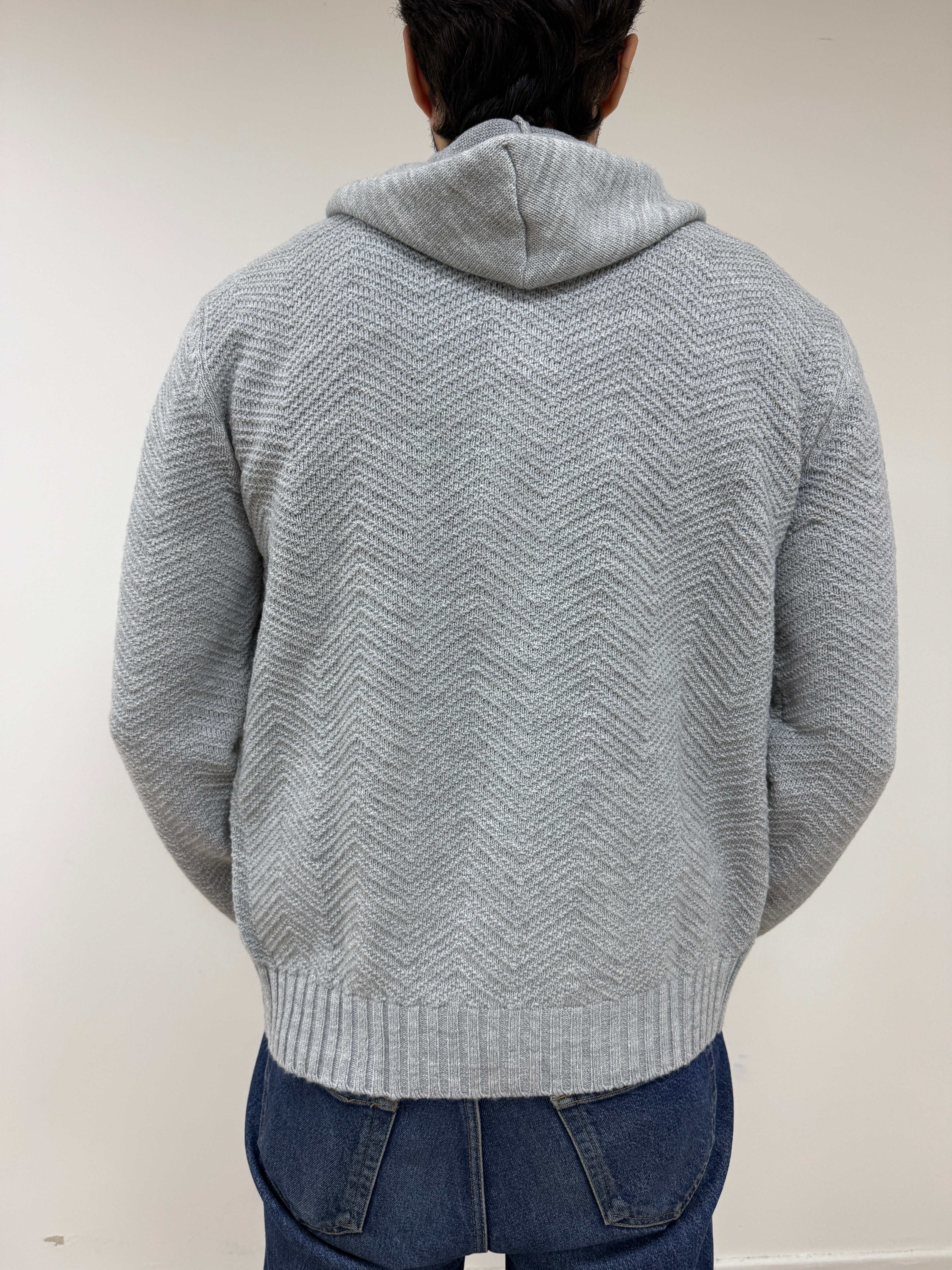 Felpa In Lana Merinos Grigio chiaro