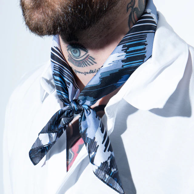 Foulard Blue Shadows in Seta