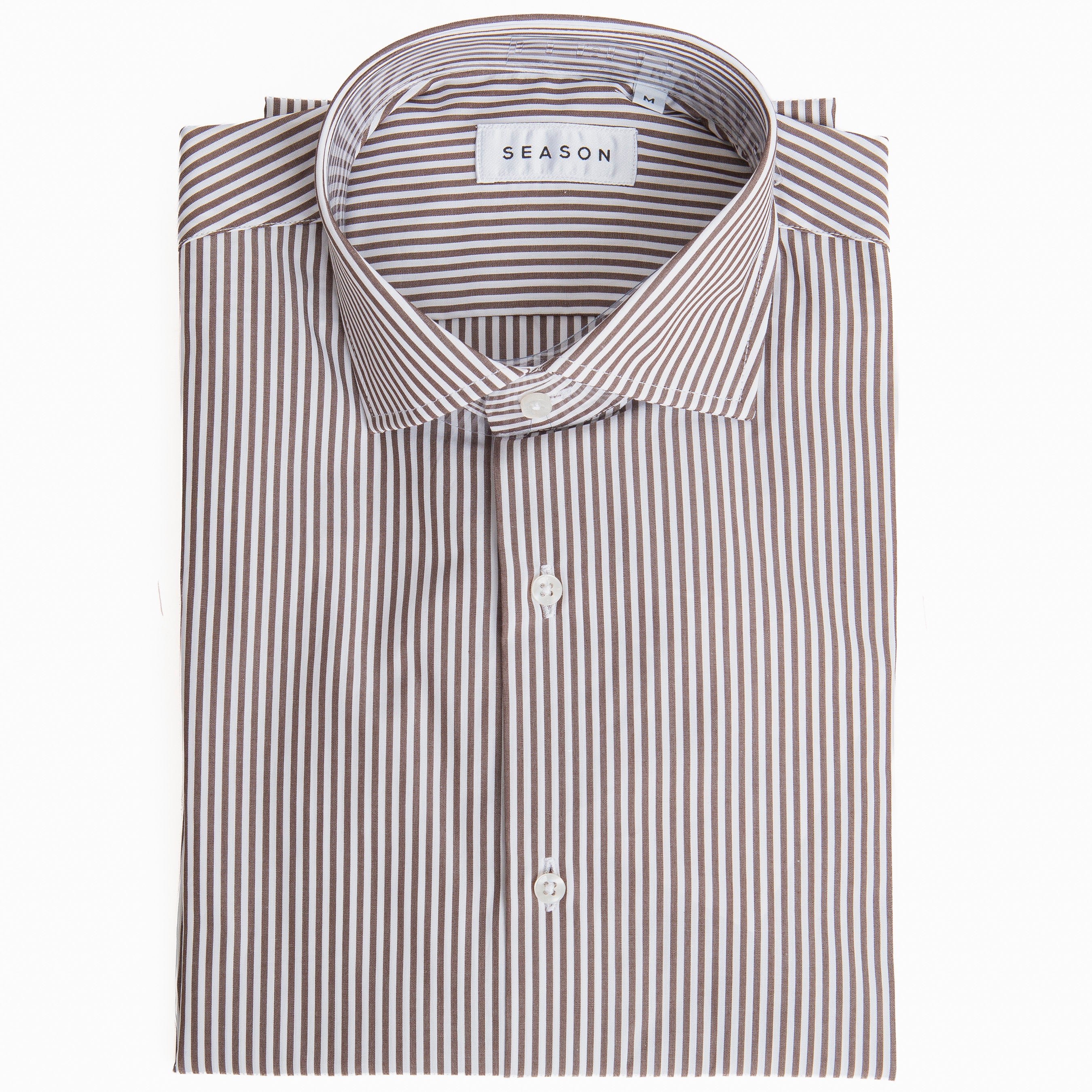 Camicia Rigata Marrone 290