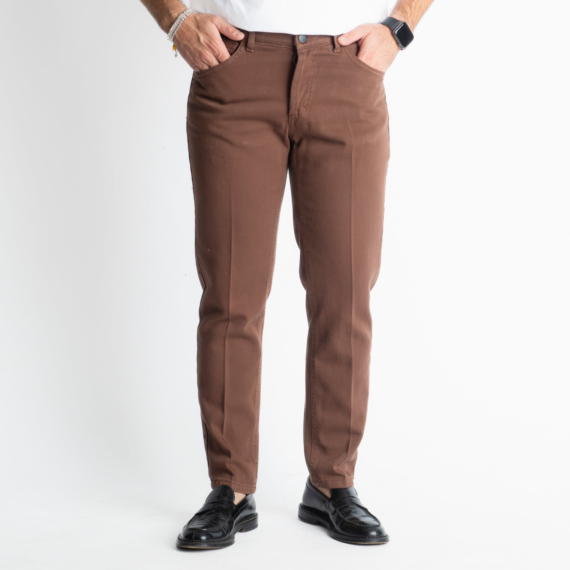 Pantalone Cinque Tasche Marrone