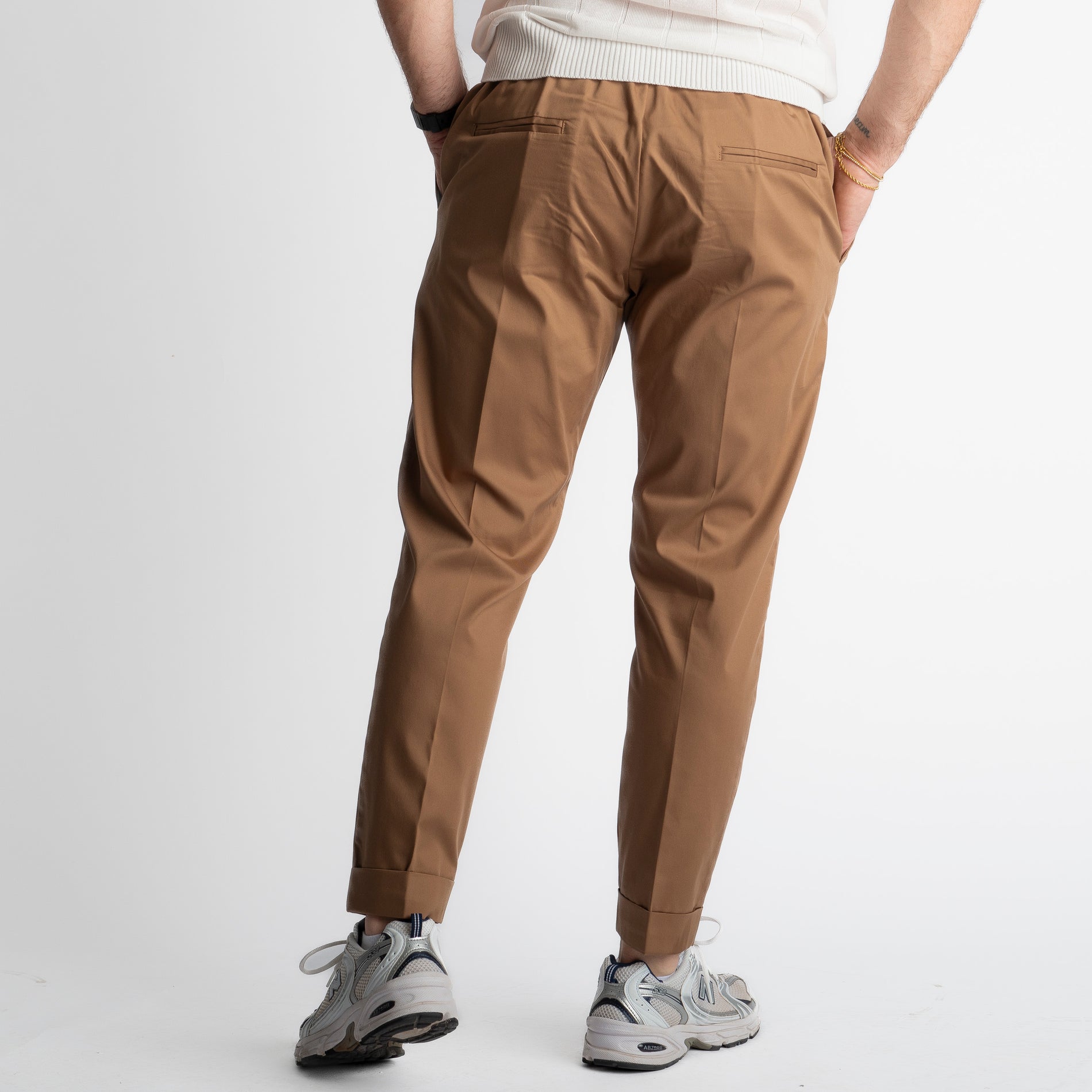 Pantalone Ischia Tessuto no Stiro Nocciola