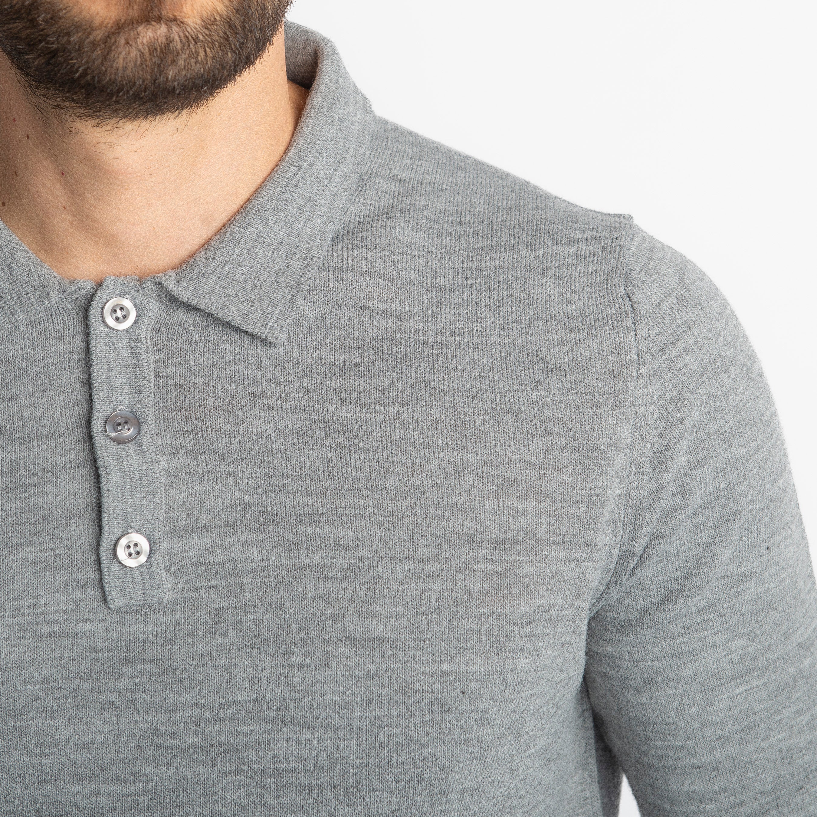 Polo Lana Merinos Grigio