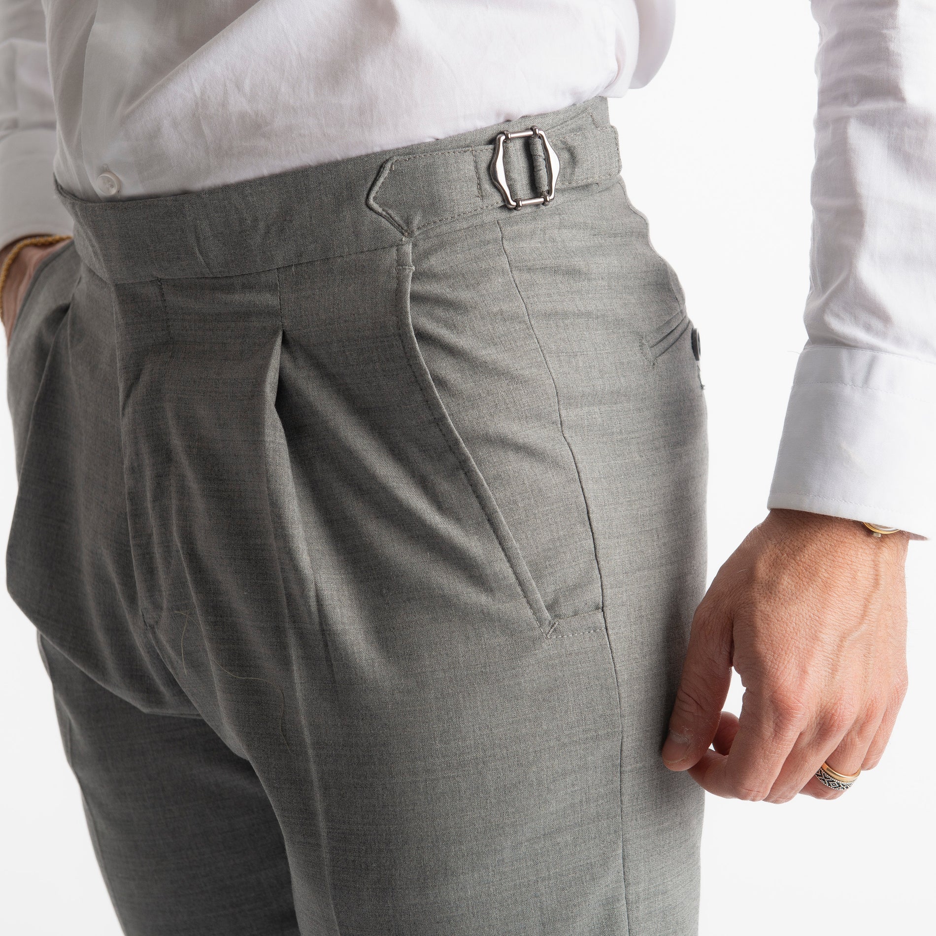 Pantalone Tasmania Morositas Doppia Fibbia Grigio