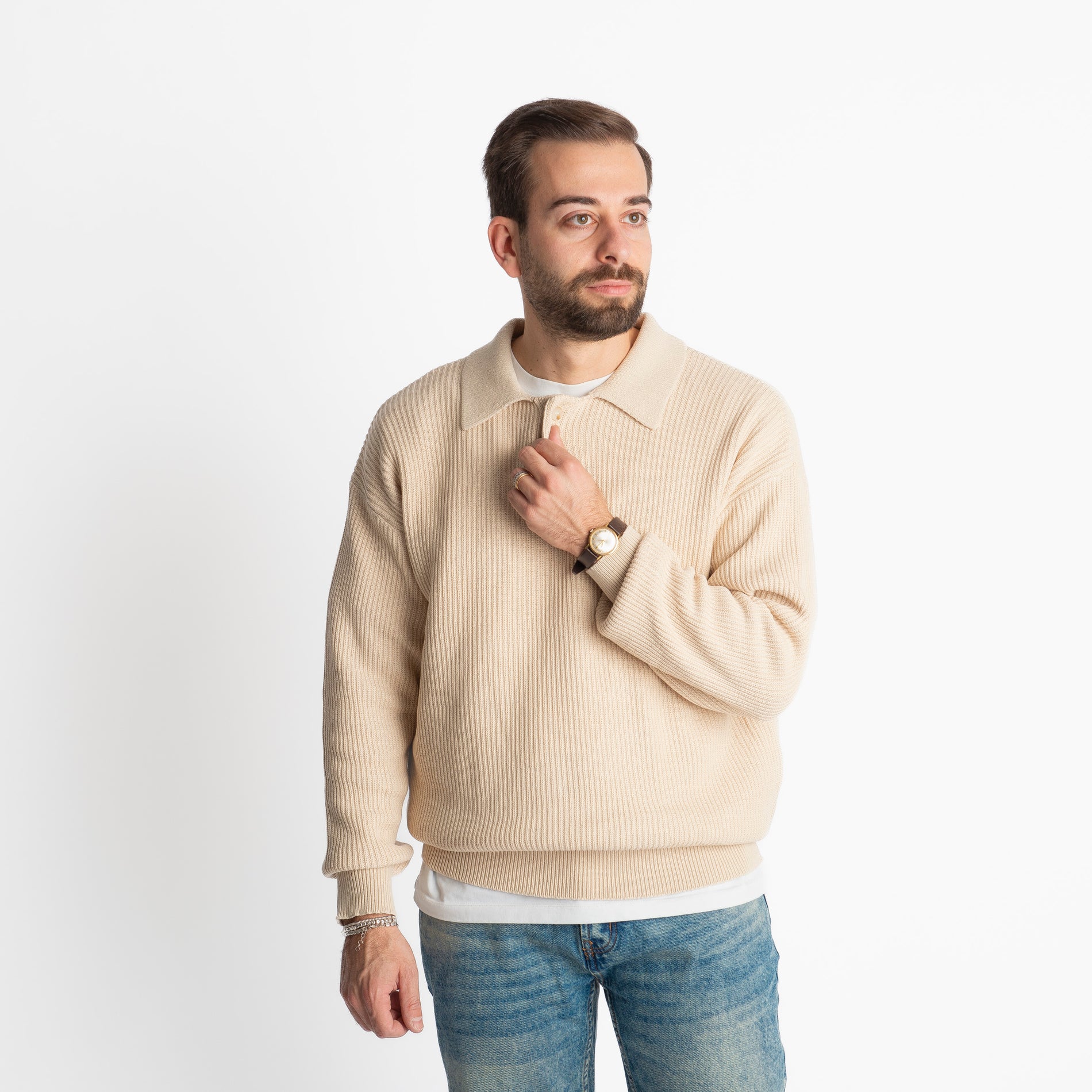 Polo Relax-Fit W8611 Beige