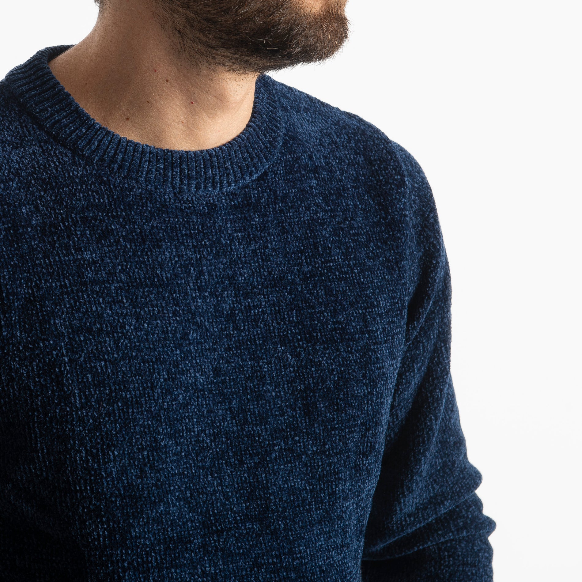 Maglione in Ciniglia 21027 Blu