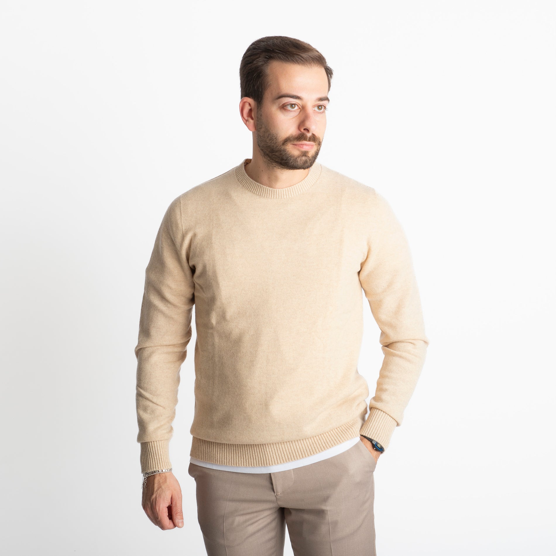 Maglioncino In Cashemere CA01 Beige