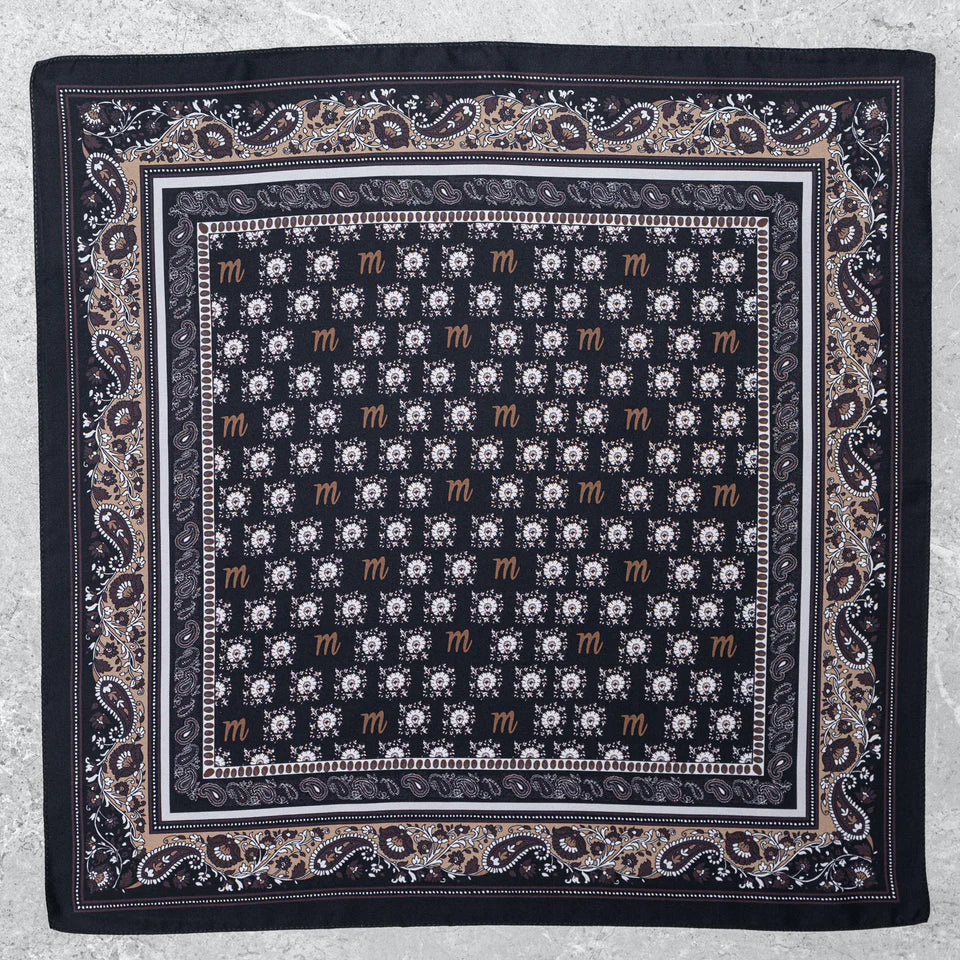 Foulard Cocoa Paisley in Seta
