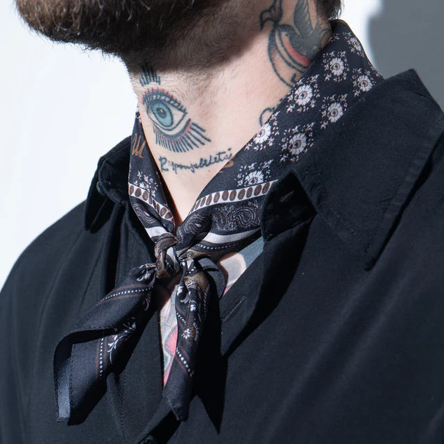 Foulard Cocoa Paisley in Seta