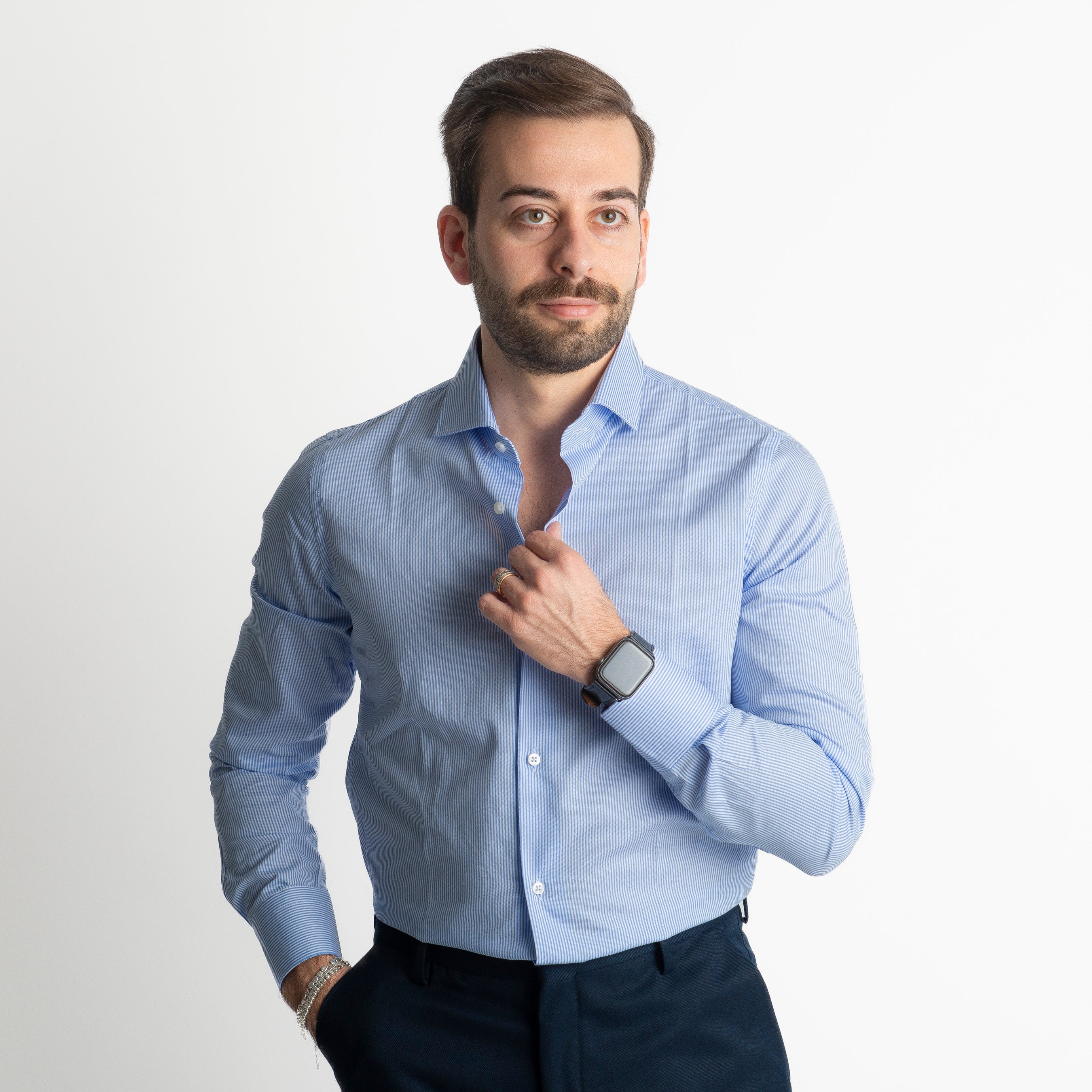 Camicia Bari 420 Rigo Celeste