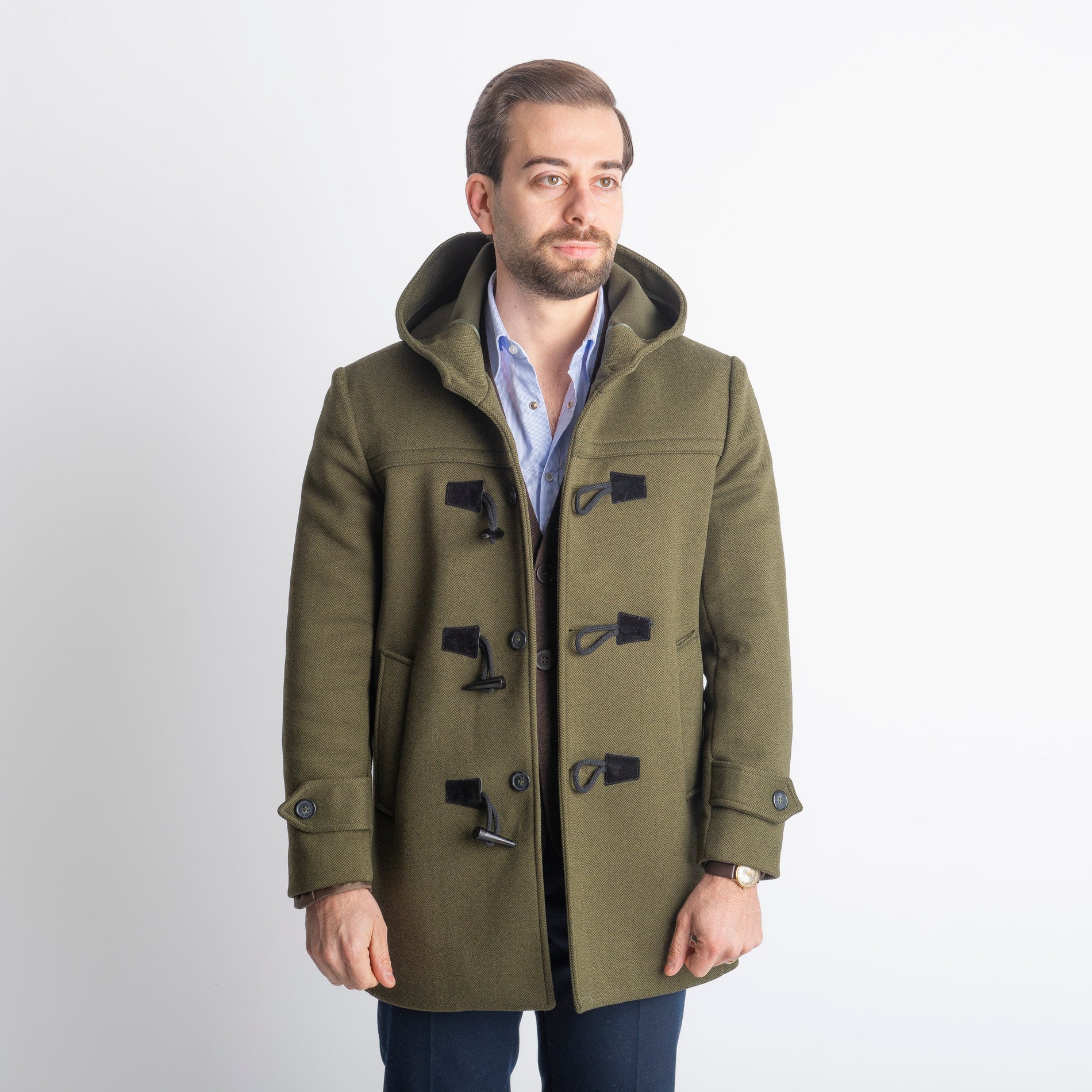 Cappotto Montgomery Spigato Verde