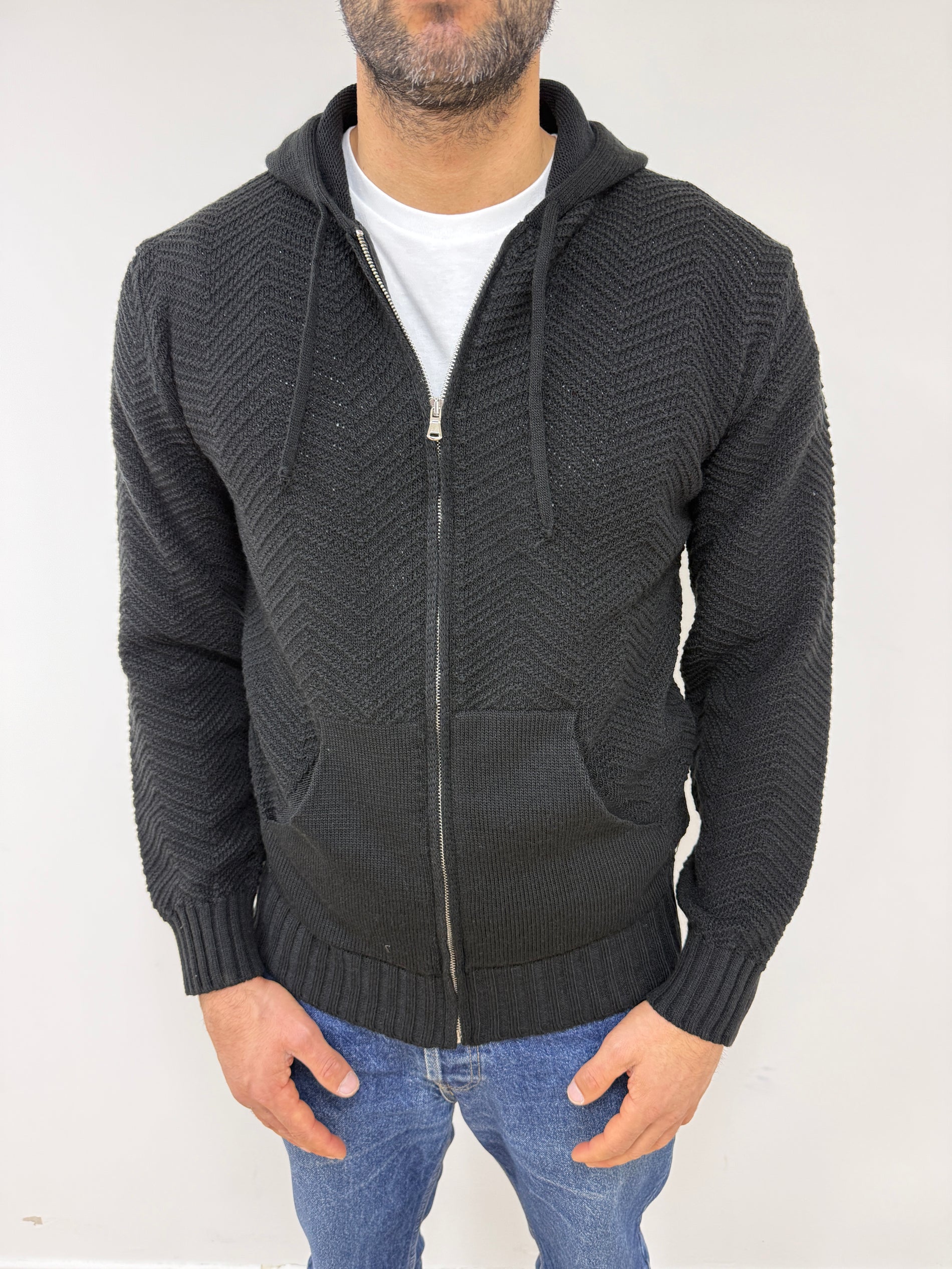 Felpa In Lana Merinos Nera