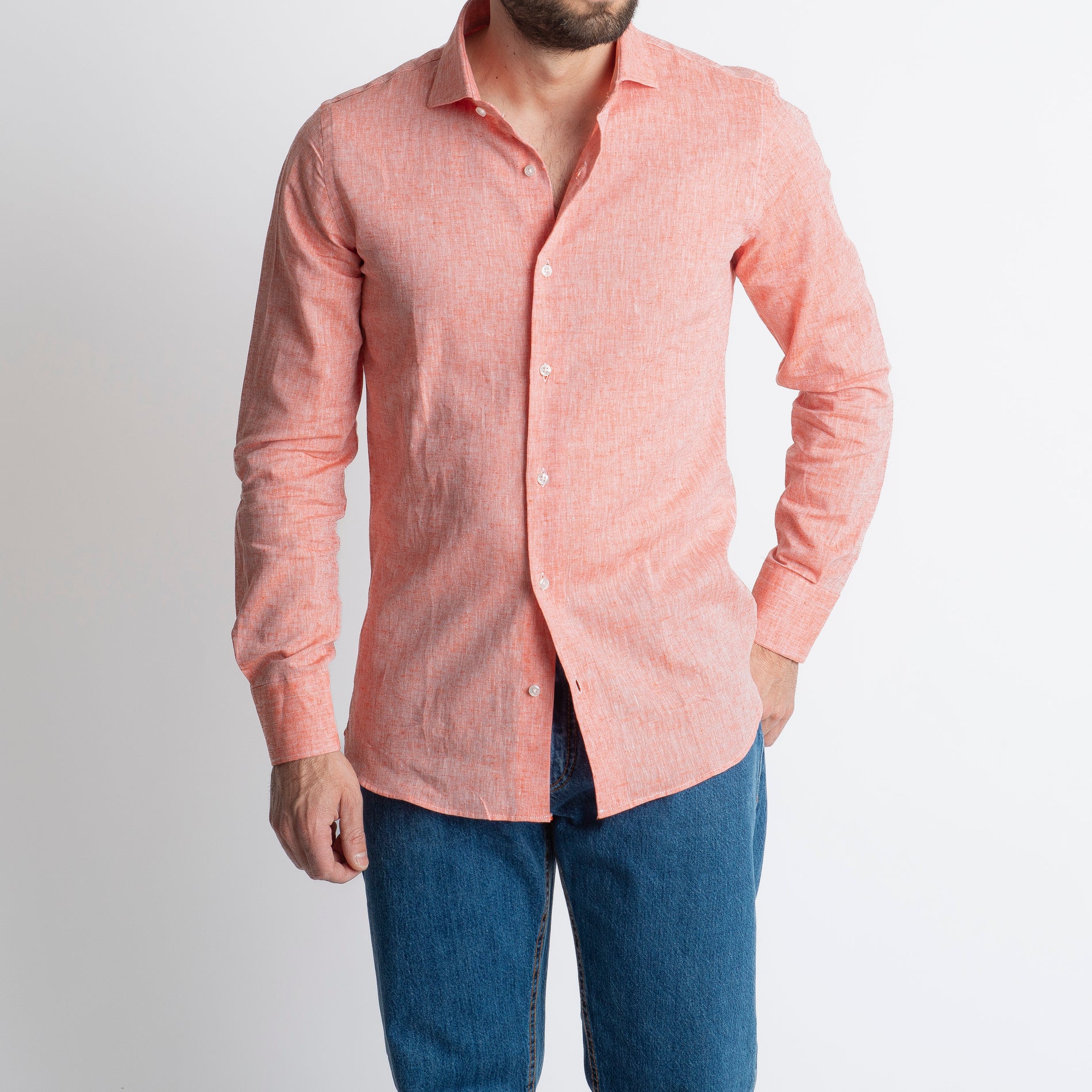 Camicia in Lino Pesca