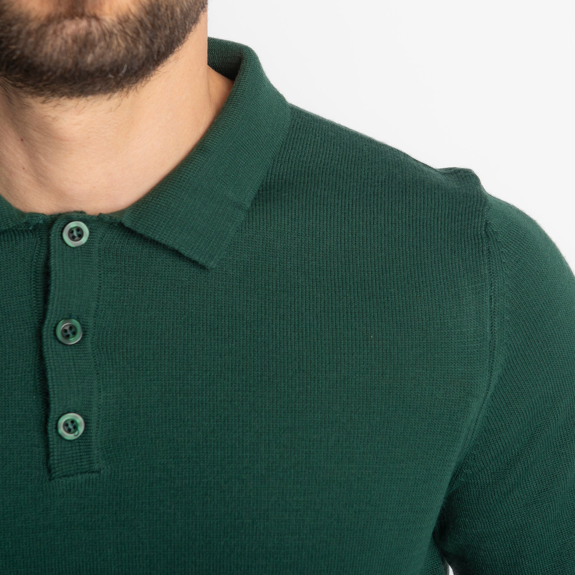 Polo Lana Merinos Verde