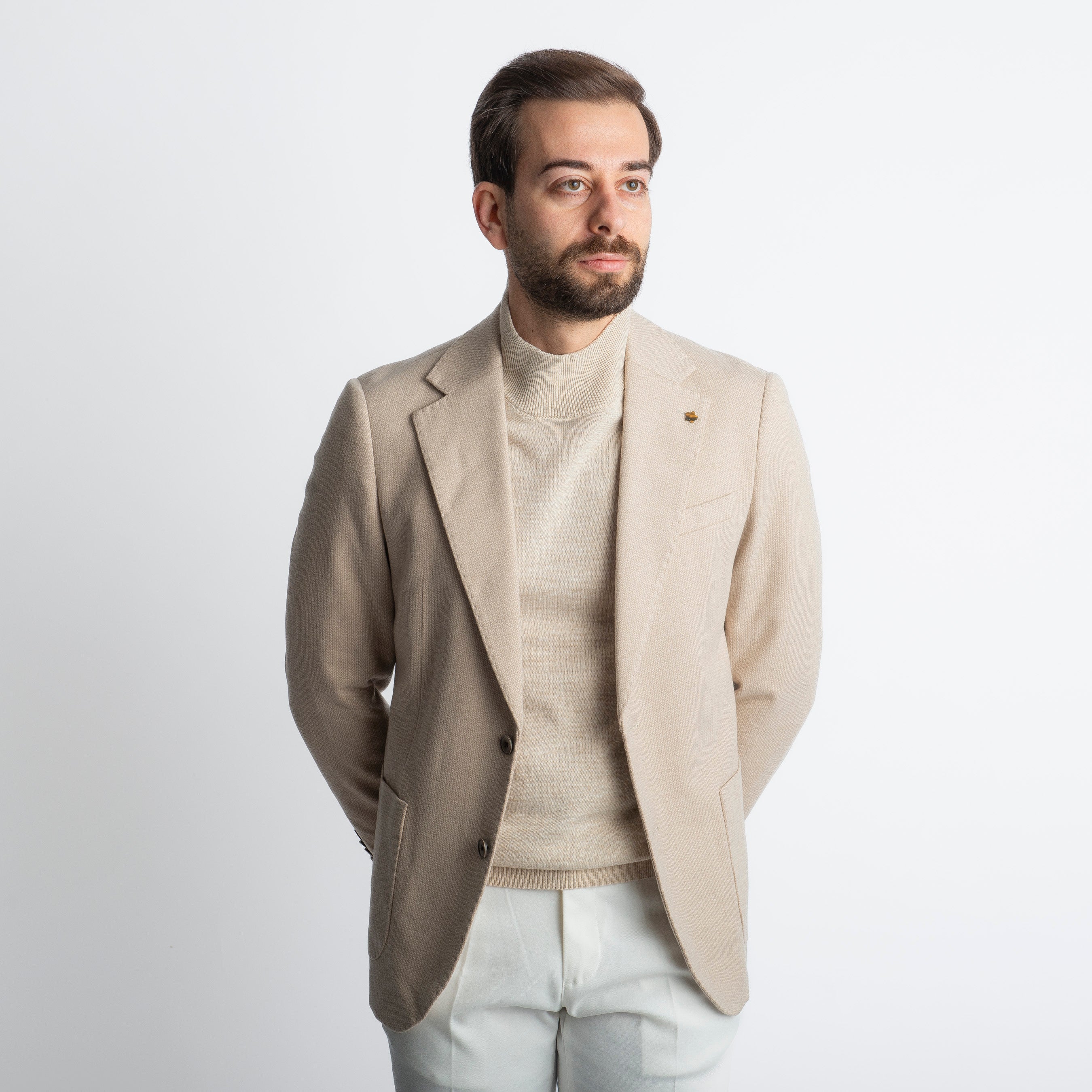 Giacca Monopetto Beige