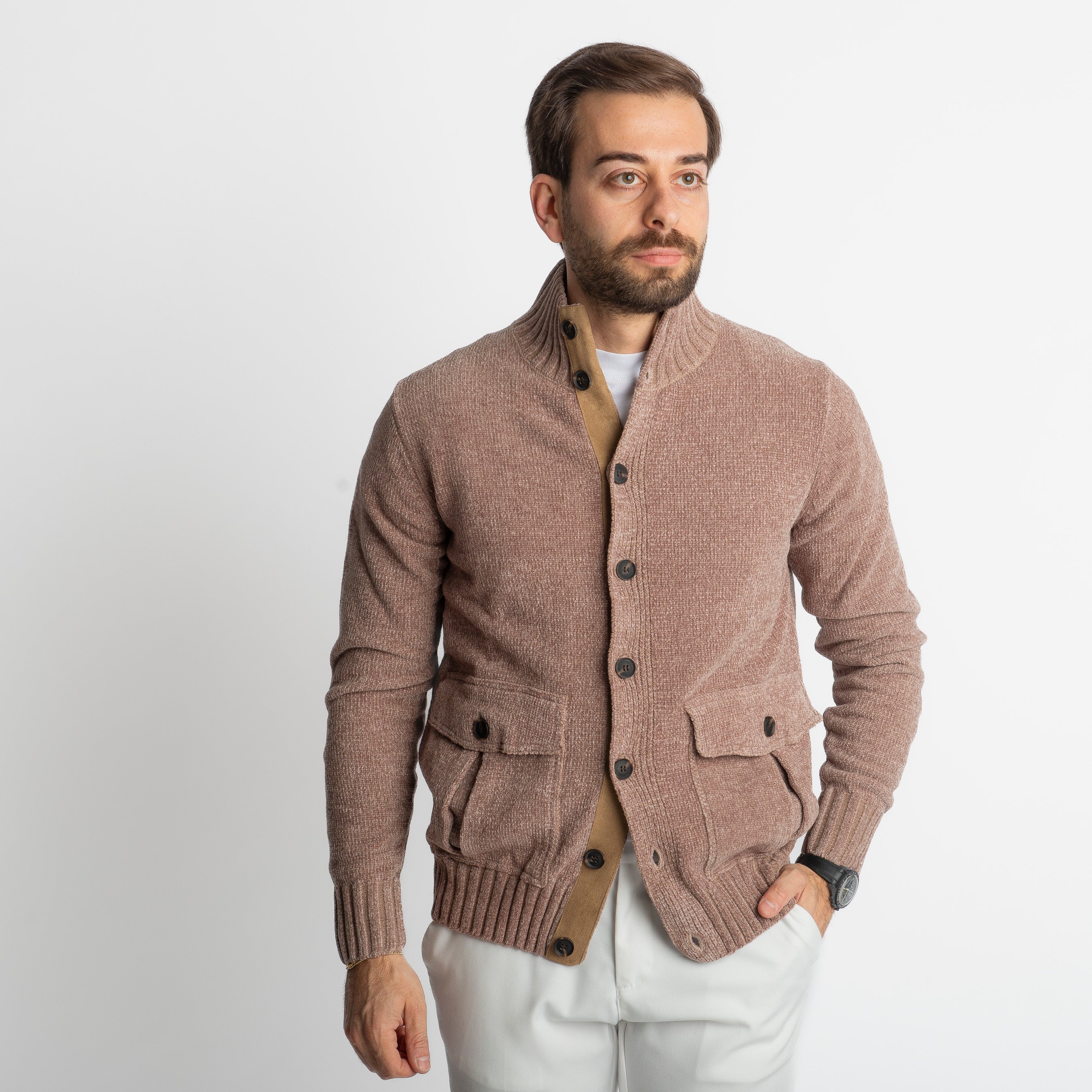 Maglione Saint Moritz In Ciniglia Fango