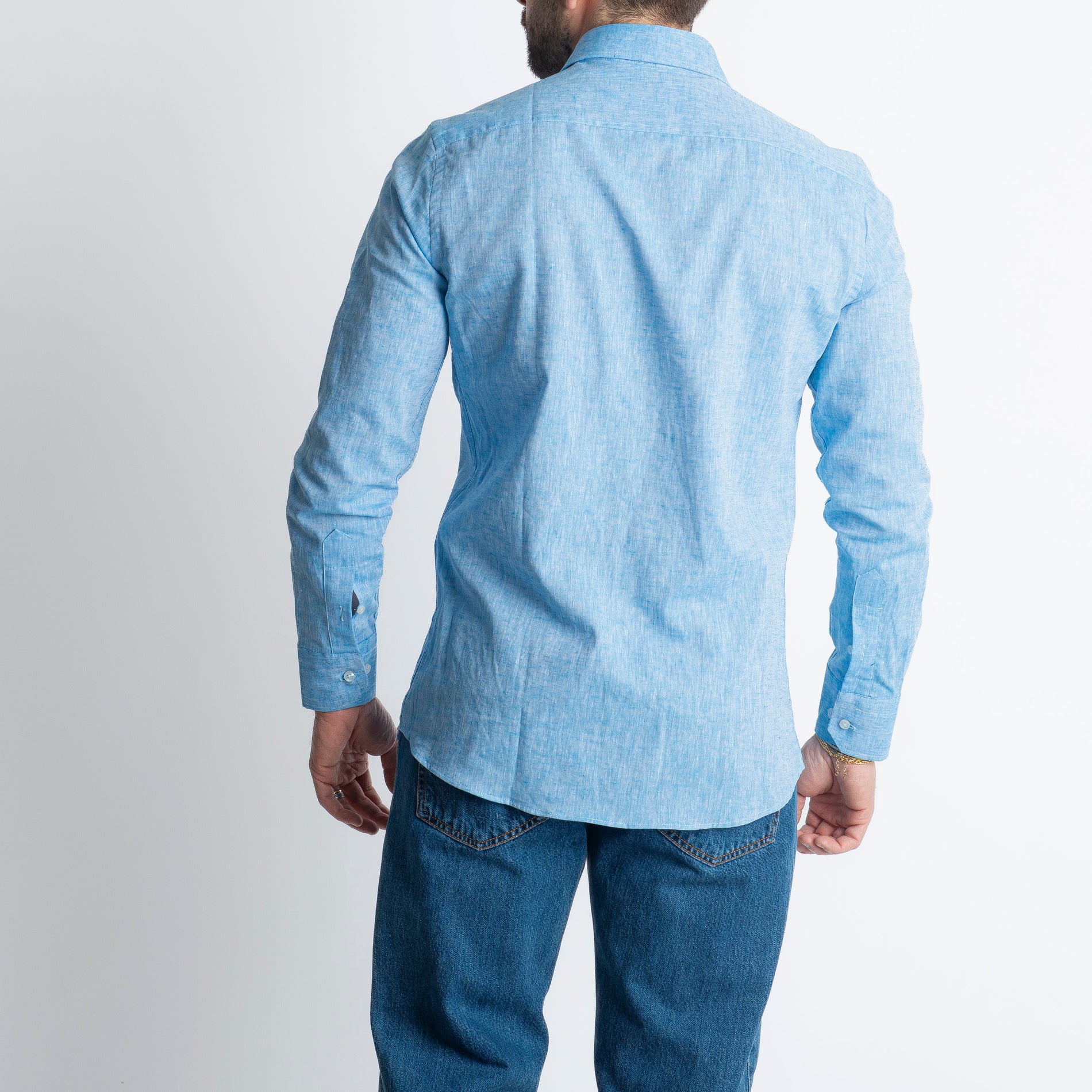 Camicia in Lino Azzurro
