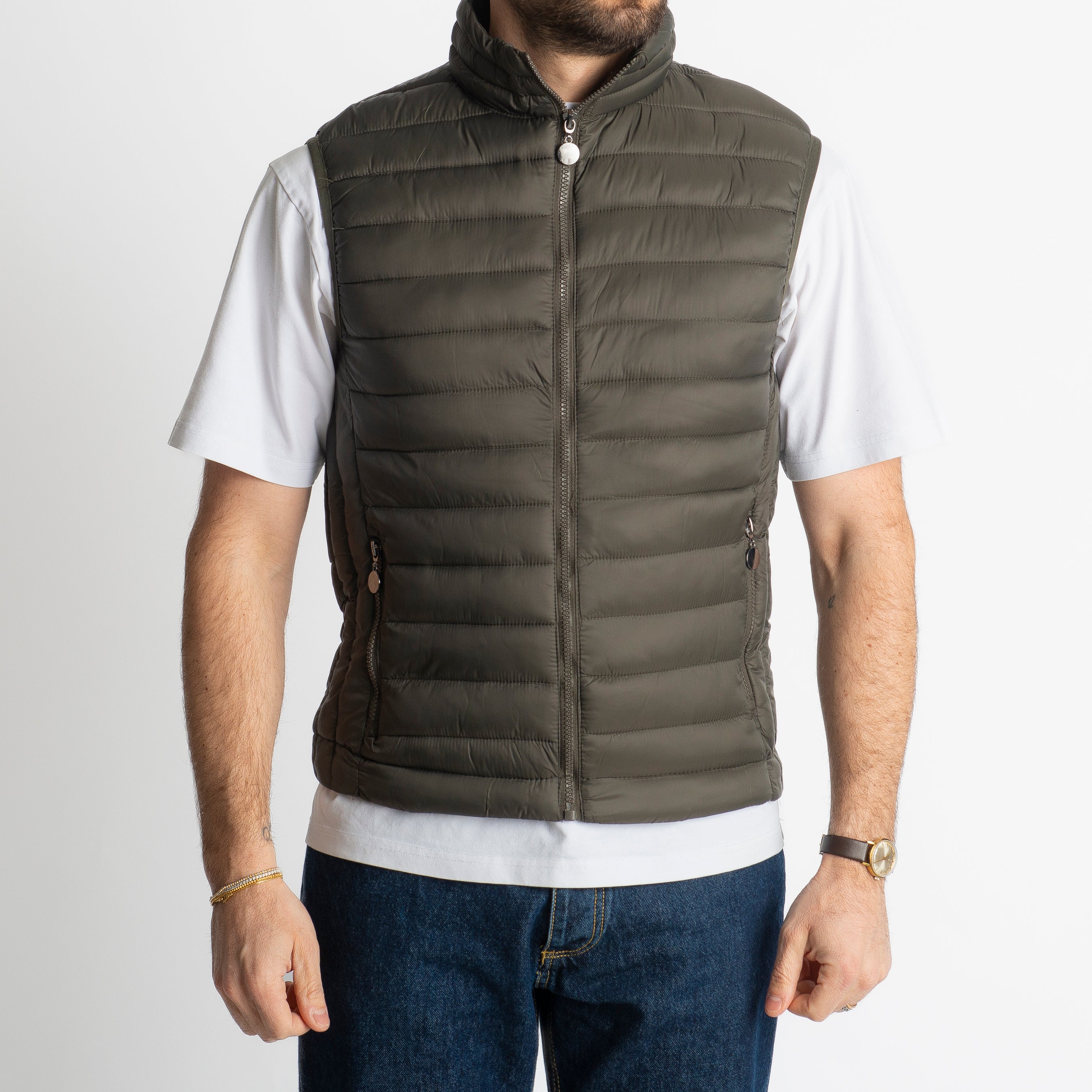 Piumino Smanicato 100 Grammi Verde