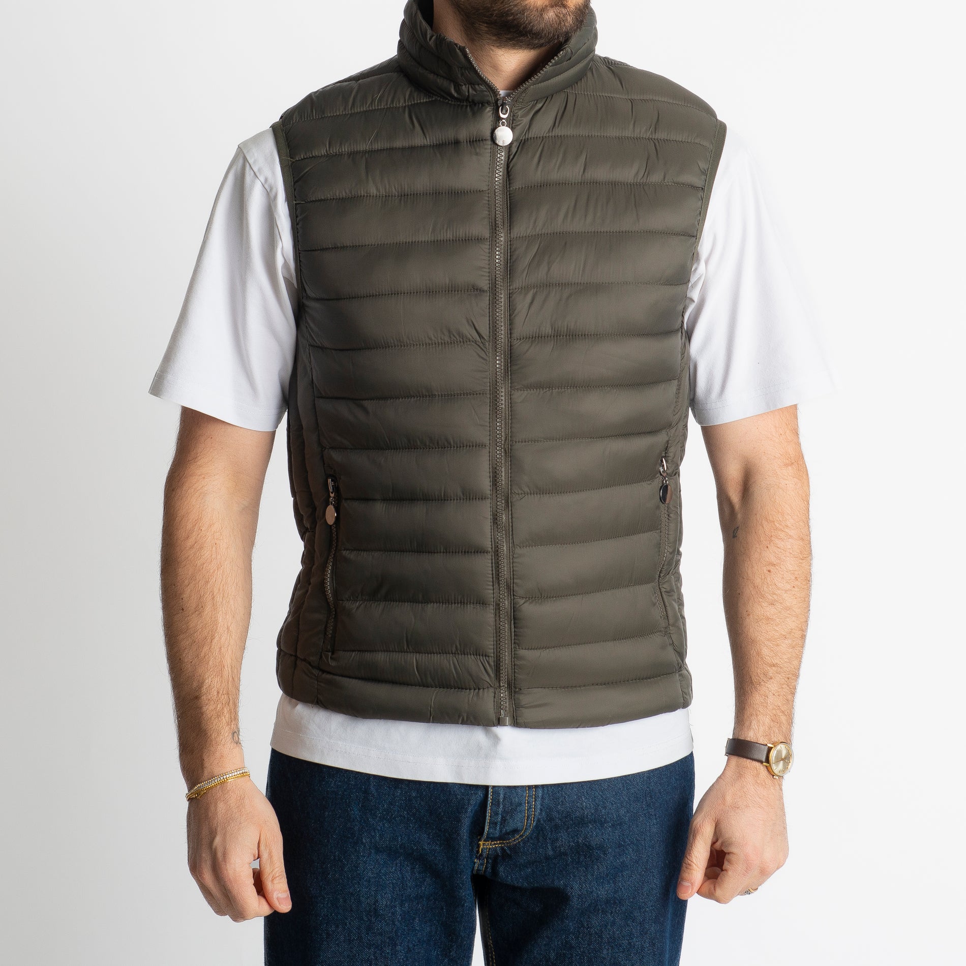 Piumino Smanicato 100 Grammi Verde