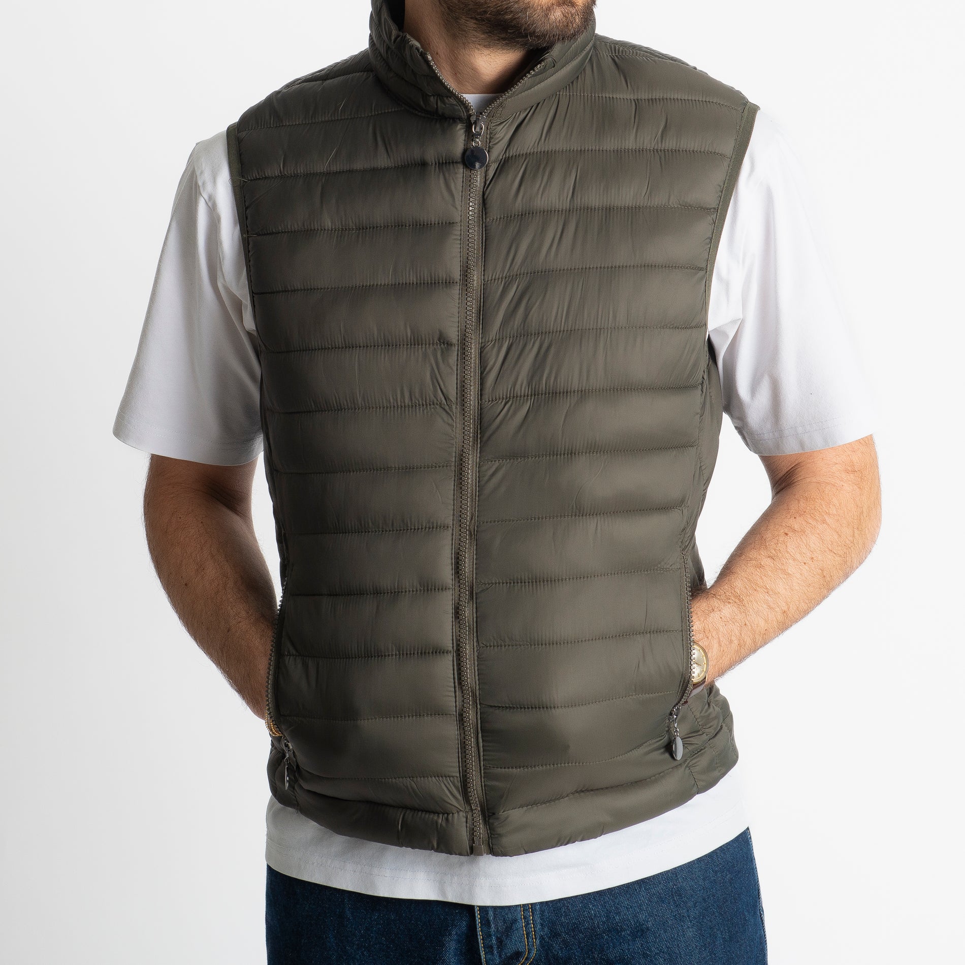 Piumino Smanicato 100 Grammi Verde