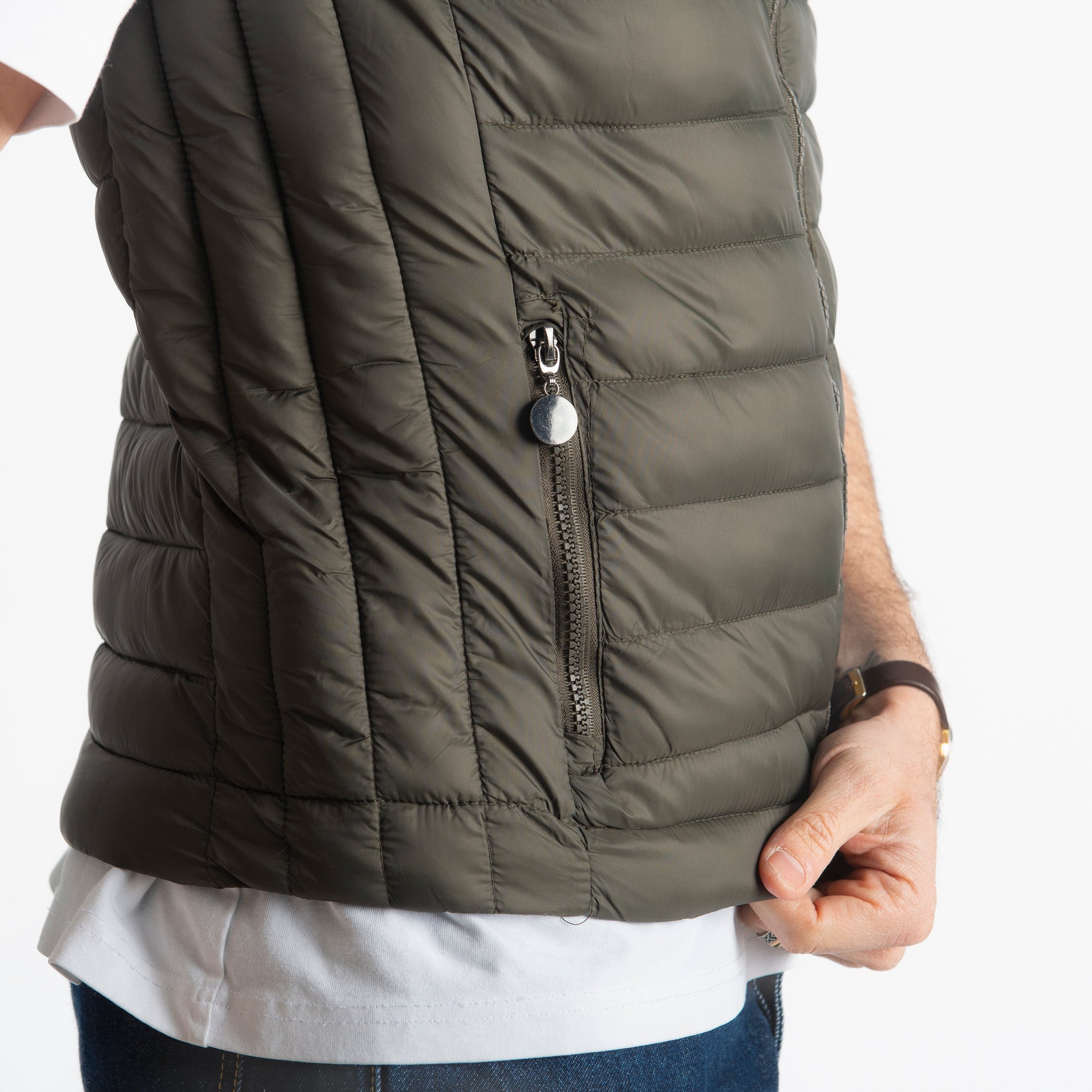 Piumino Smanicato 100 Grammi Verde