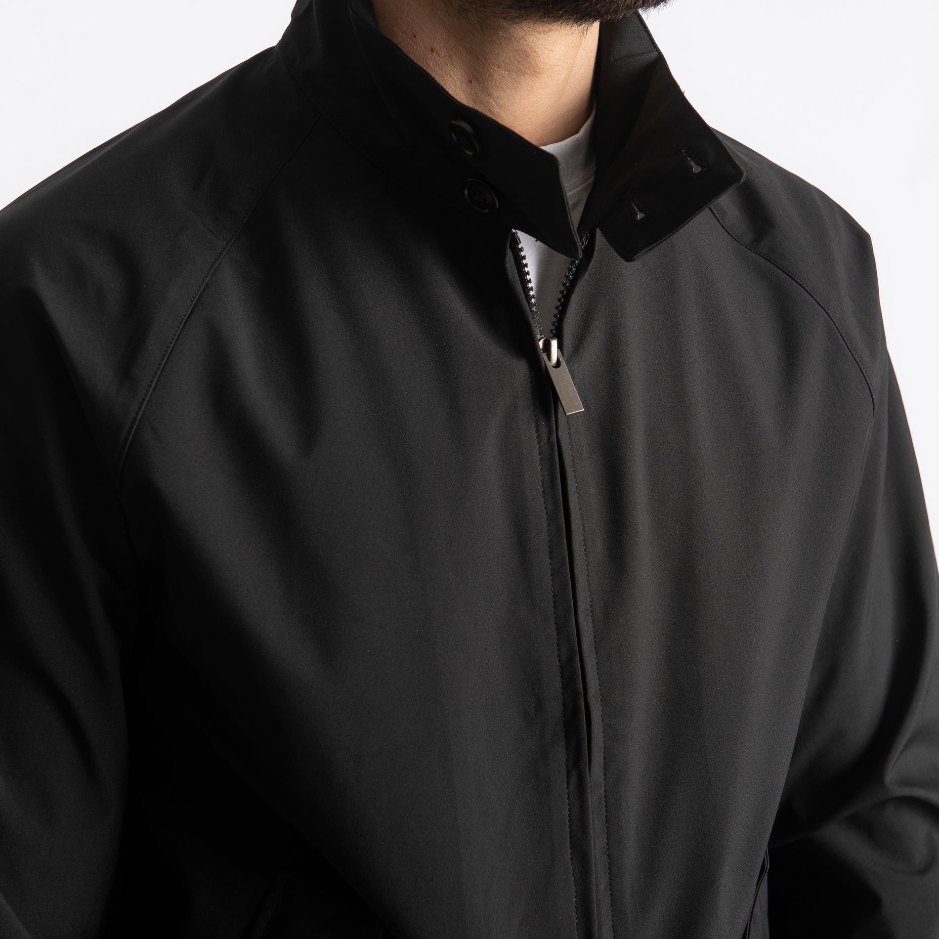 Giubbotto Bomber Tessuto Tecnico Nero