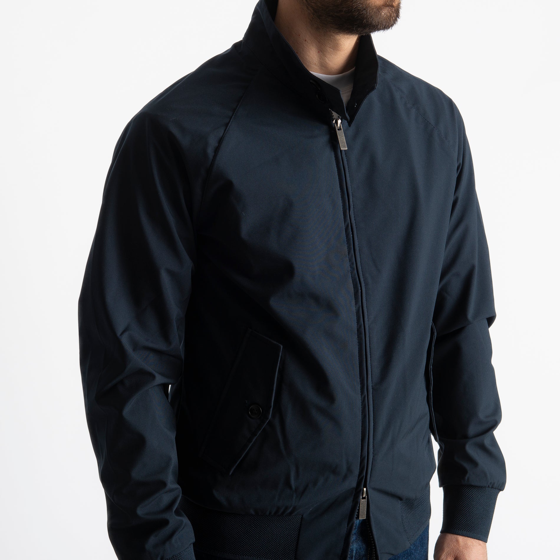 Giubbotto Bomber Tessuto Tecnico Blu