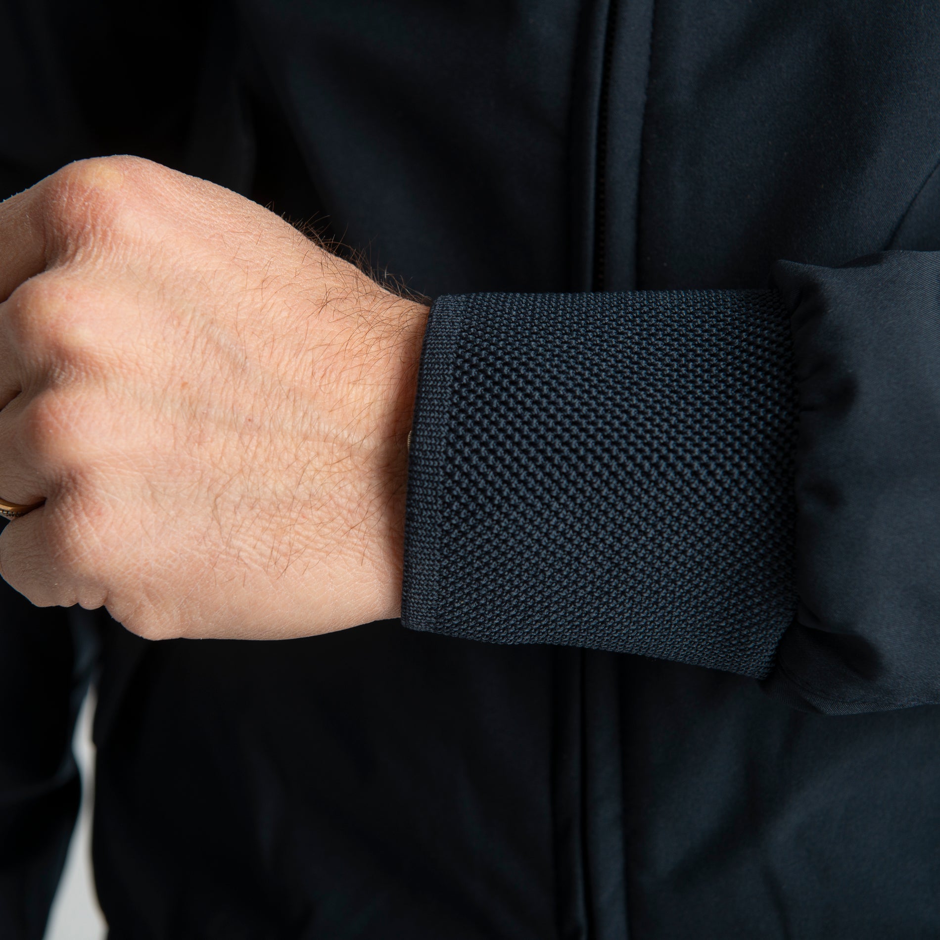 Giubbotto Bomber Tessuto Tecnico Blu