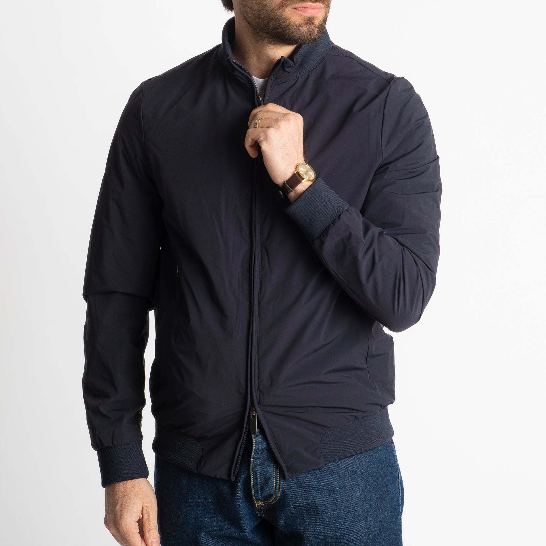 Giubbotto Uomo No Stiro Blu