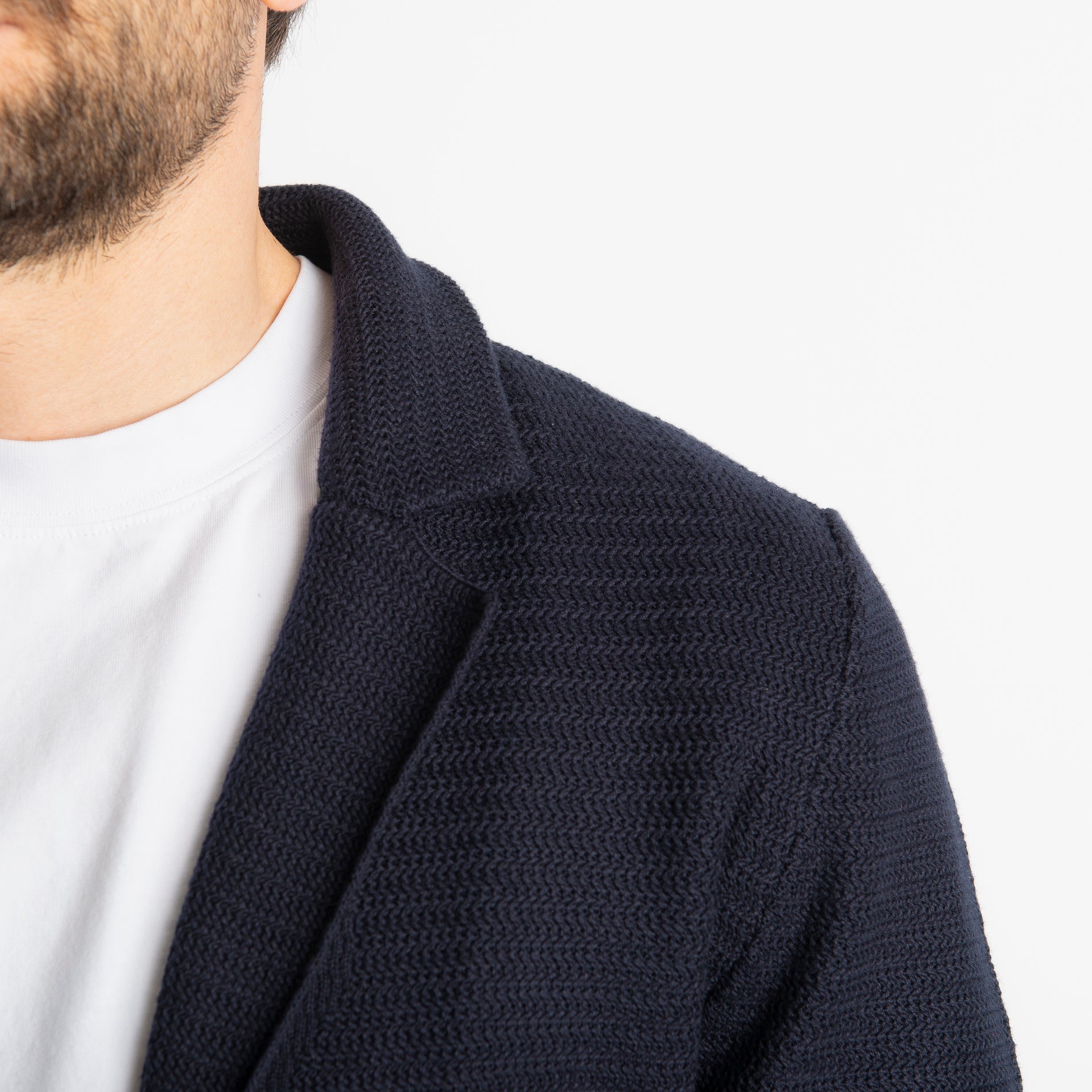 Giacca In Maglia Blu