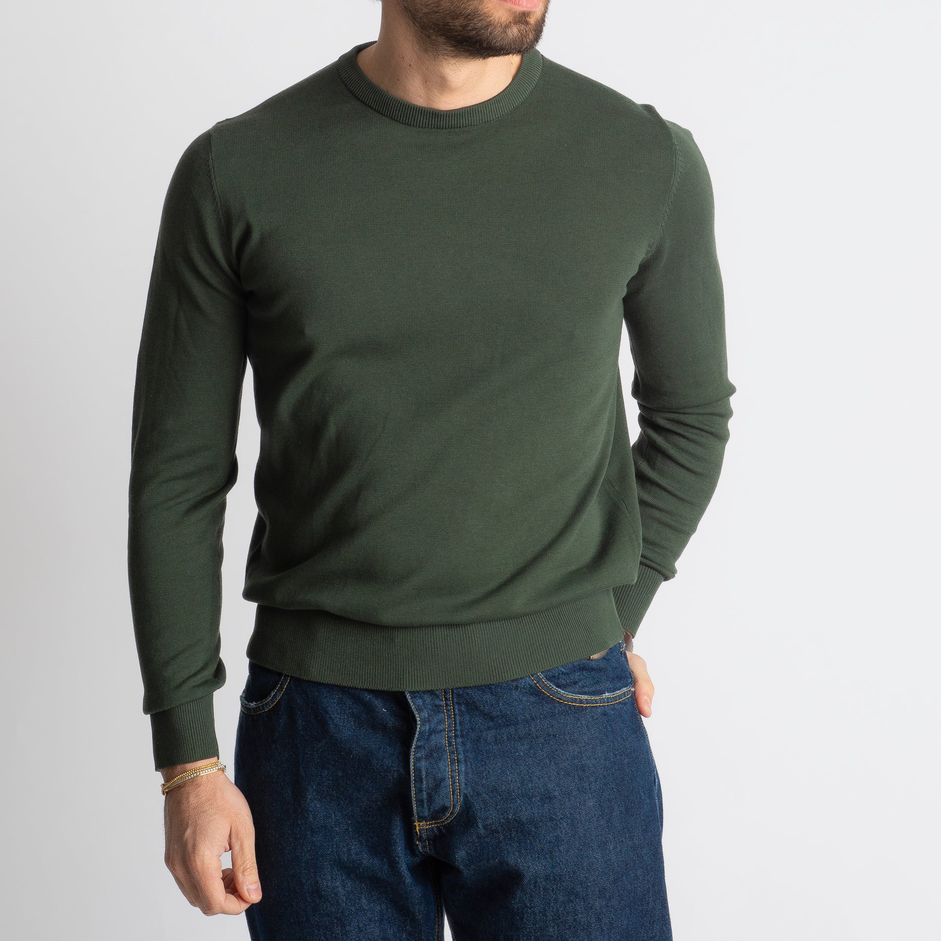 Maglioncino Girocollo Extrafine Luxury Verde