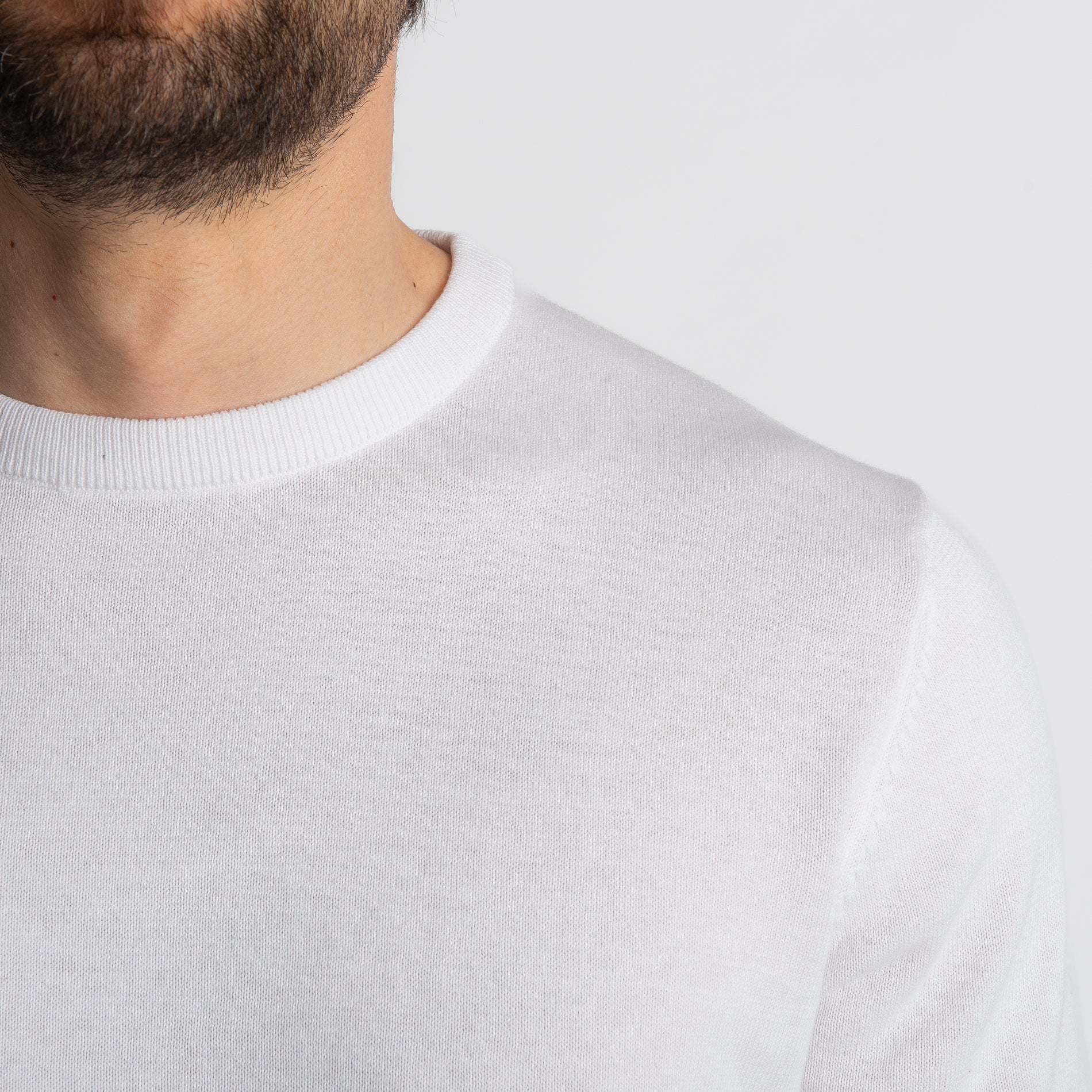 Maglioncino Girocollo Extrafine Luxury Bianco