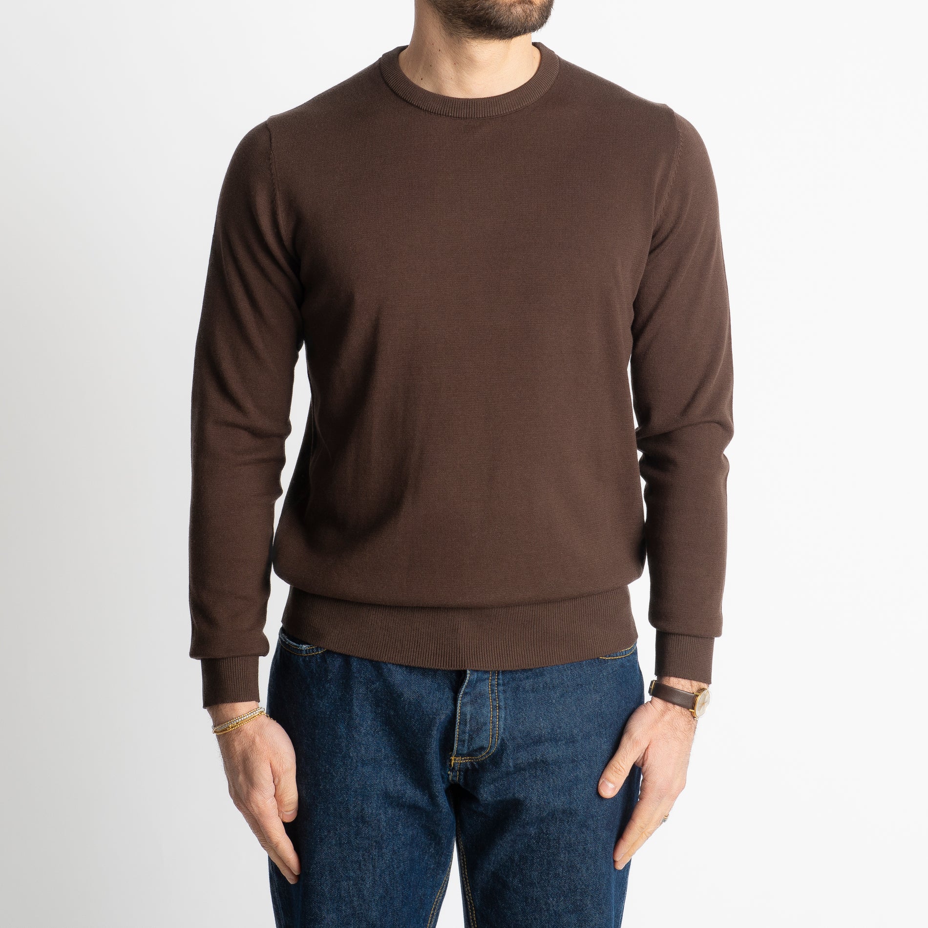 Maglioncino Girocollo Extrafine Luxury Moro