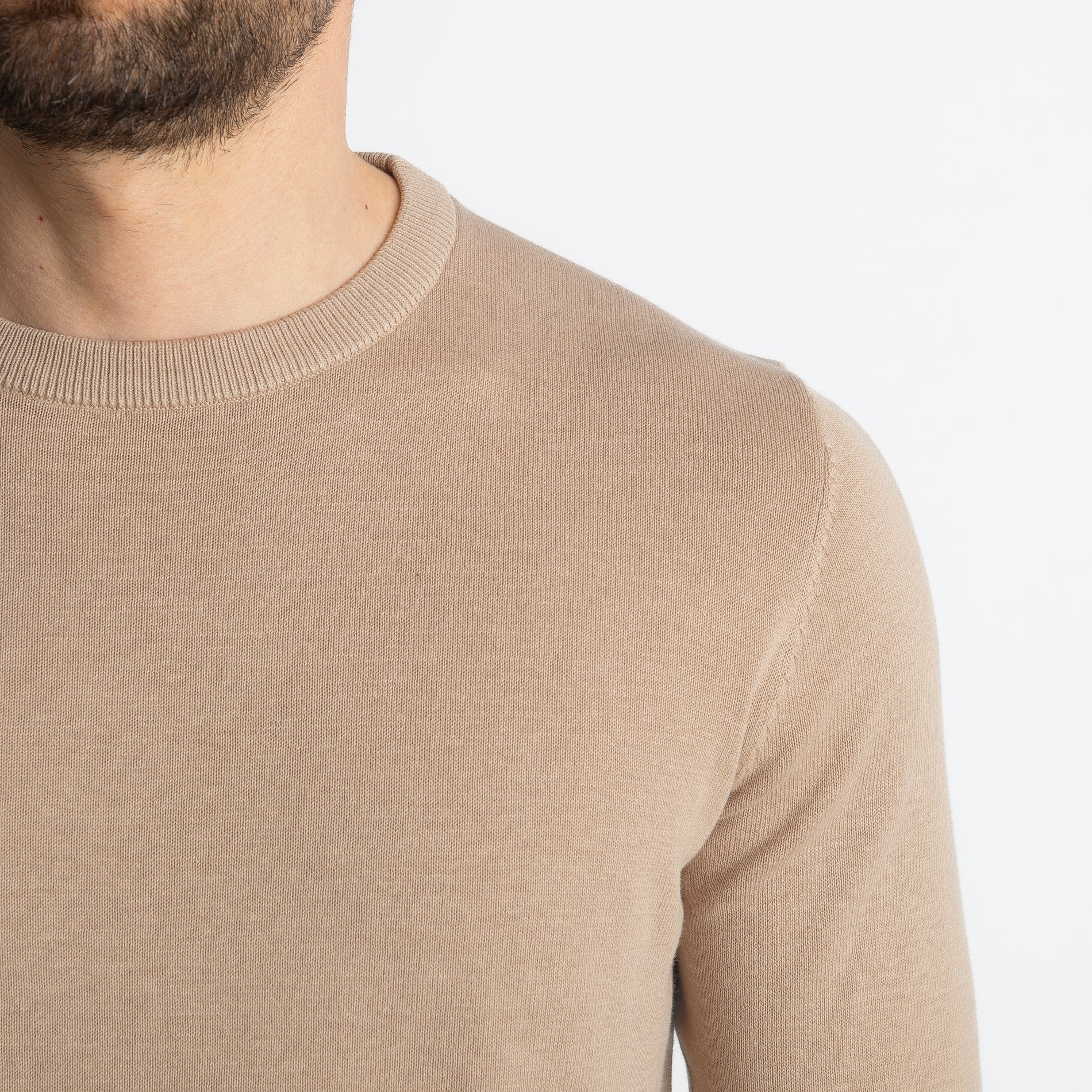 Maglioncino Girocollo Extrafine Luxury Beige