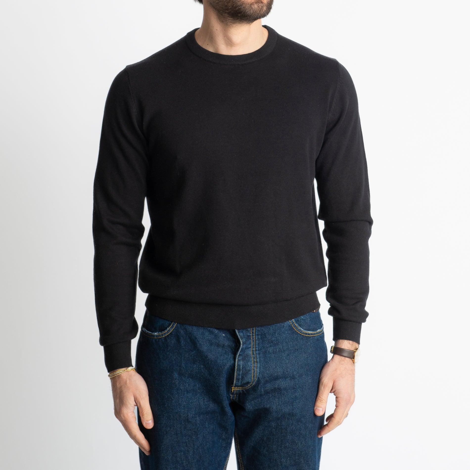 Maglioncino Girocollo Extrafine Luxury Nero