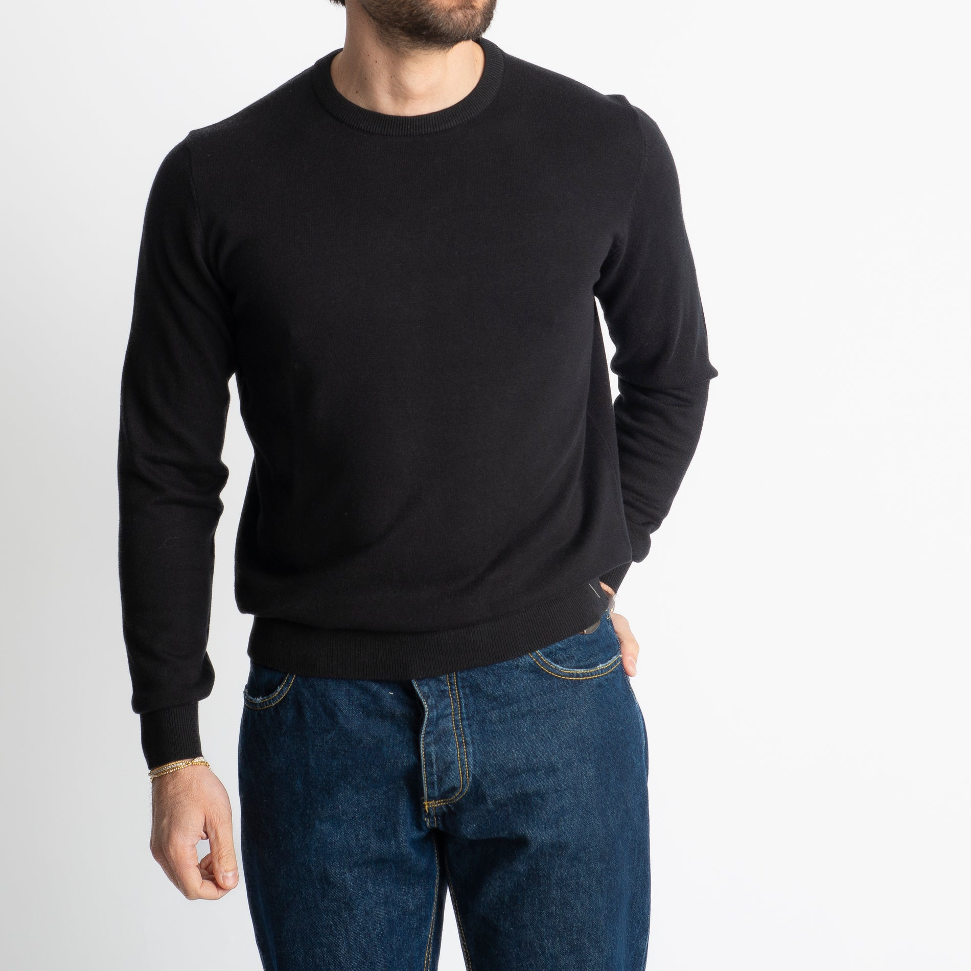 Maglioncino Girocollo Extrafine Luxury Nero