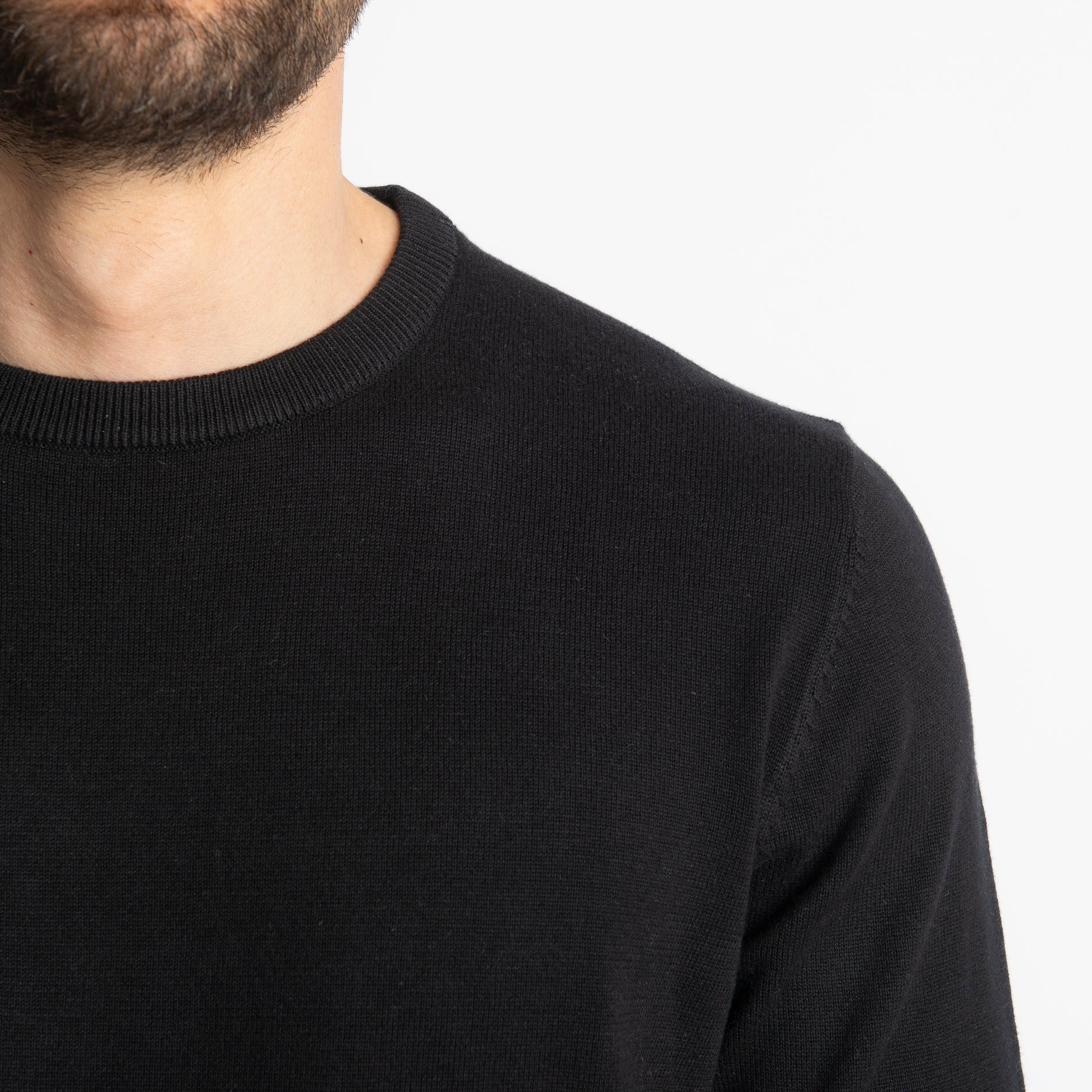 Maglioncino Girocollo Extrafine Luxury Nero