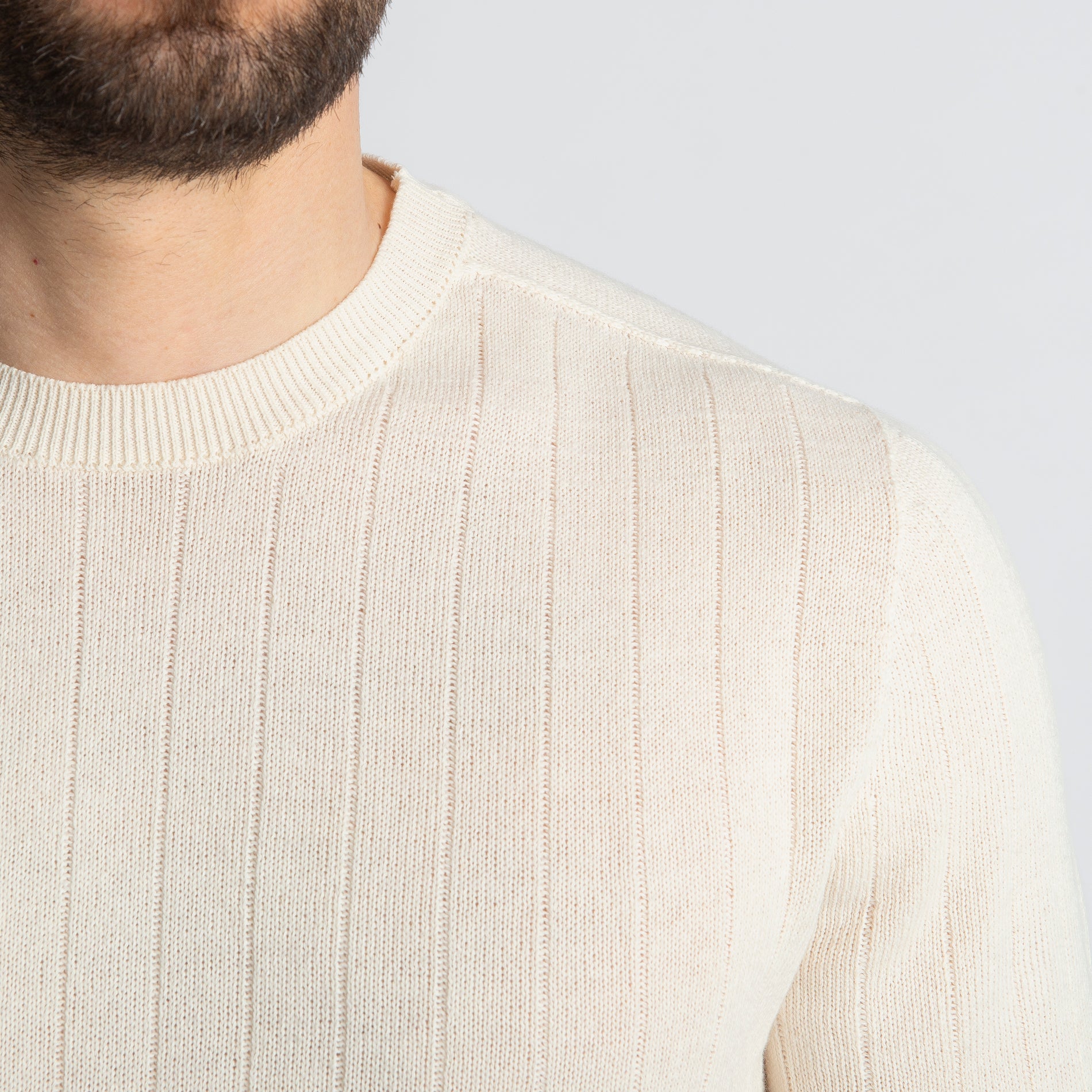 T-shirt In Filo A Coste Burro