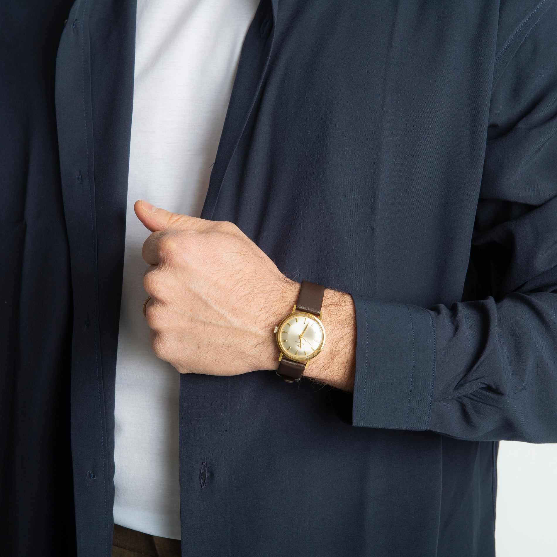 Camicia in Viscosa Over Blu