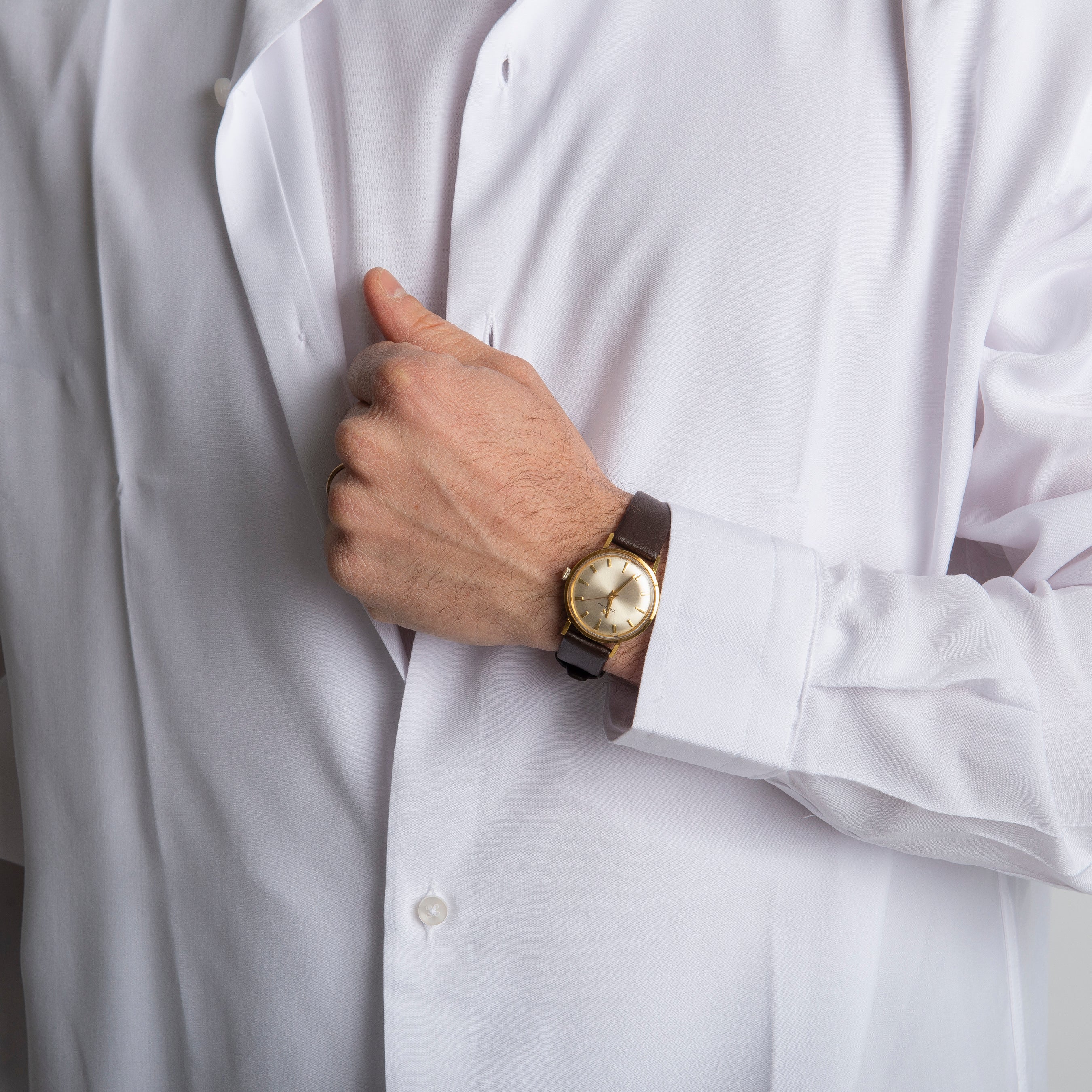 Camicia in Viscosa Over Bianco