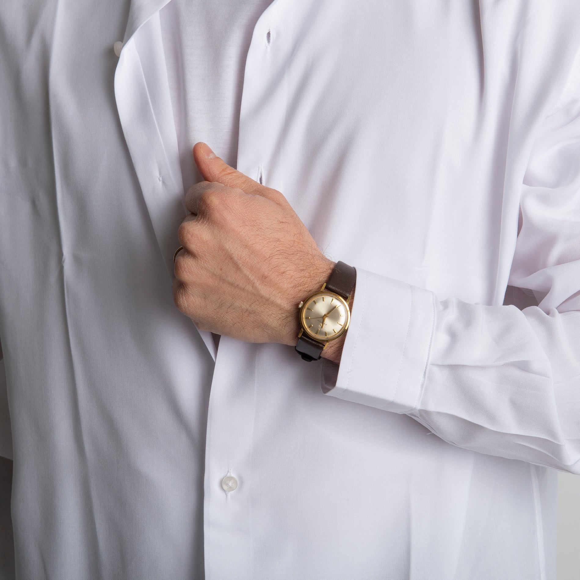 Camicia in Viscosa Over Bianco